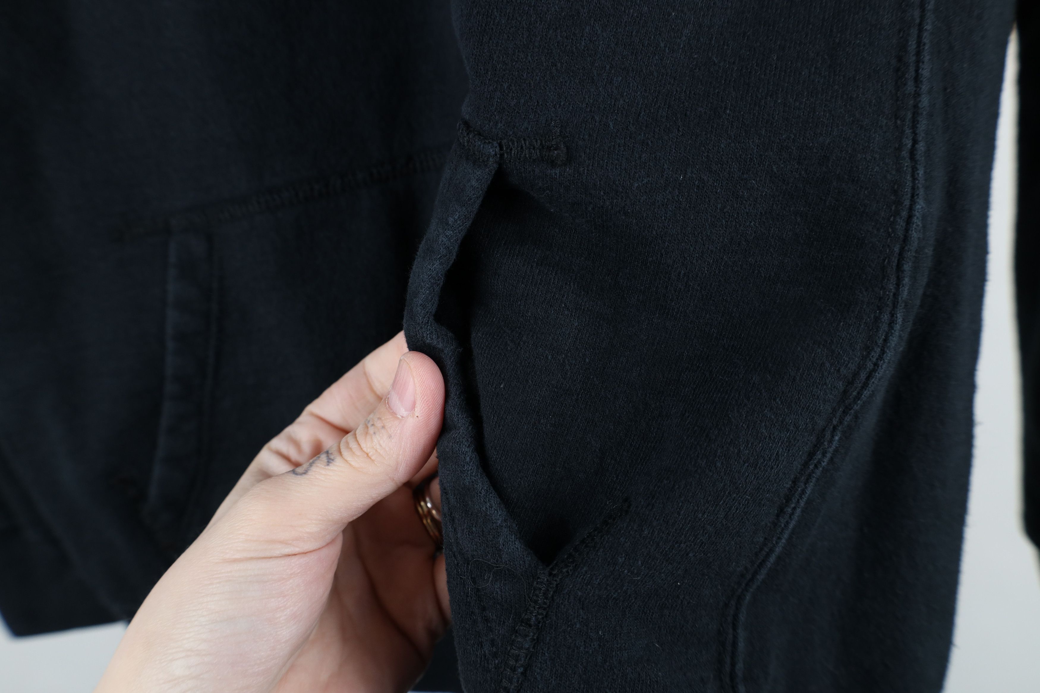 Champion × Vintage Vintage Champion Faded Classic Logo Hoodie Sweatshirt Black Size L / US 10 / IT 46 - 6 Thumbnail