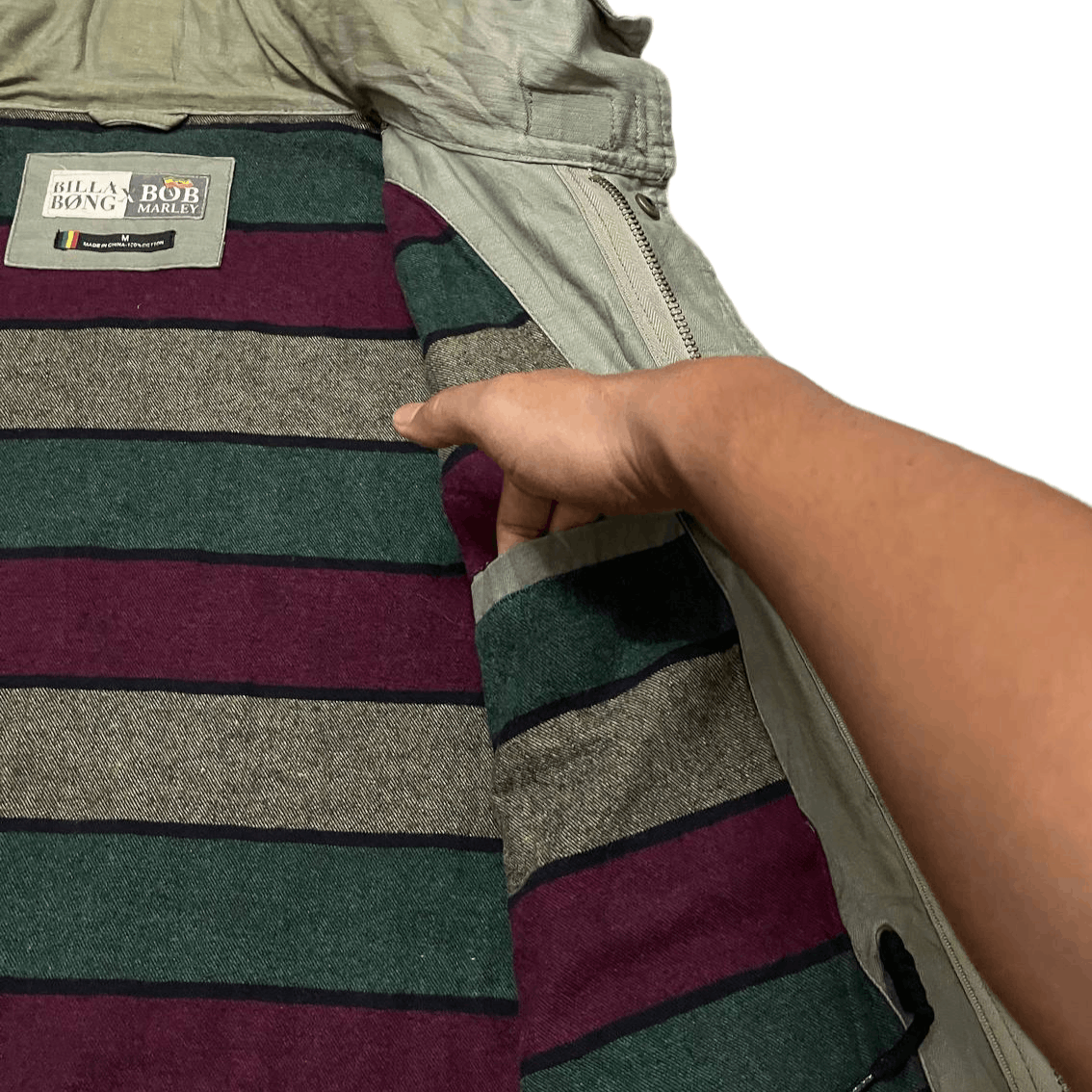 Bob Marley Vintage Billabong x Bob Marley M65 Military Cargo Jacket Size US L / EU 52-54 / 3 - 13 Thumbnail