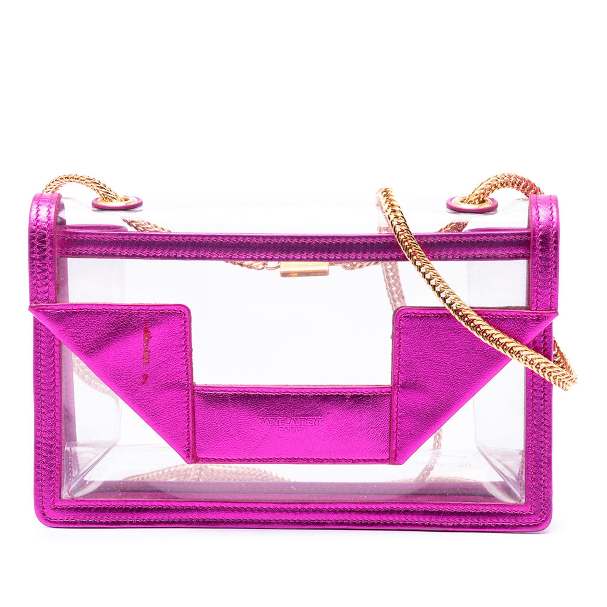 Saint Laurent Paris Metallic Leather Trimmed PVC Betty Crossbody Size ONE SIZE - 1 Thumbnail