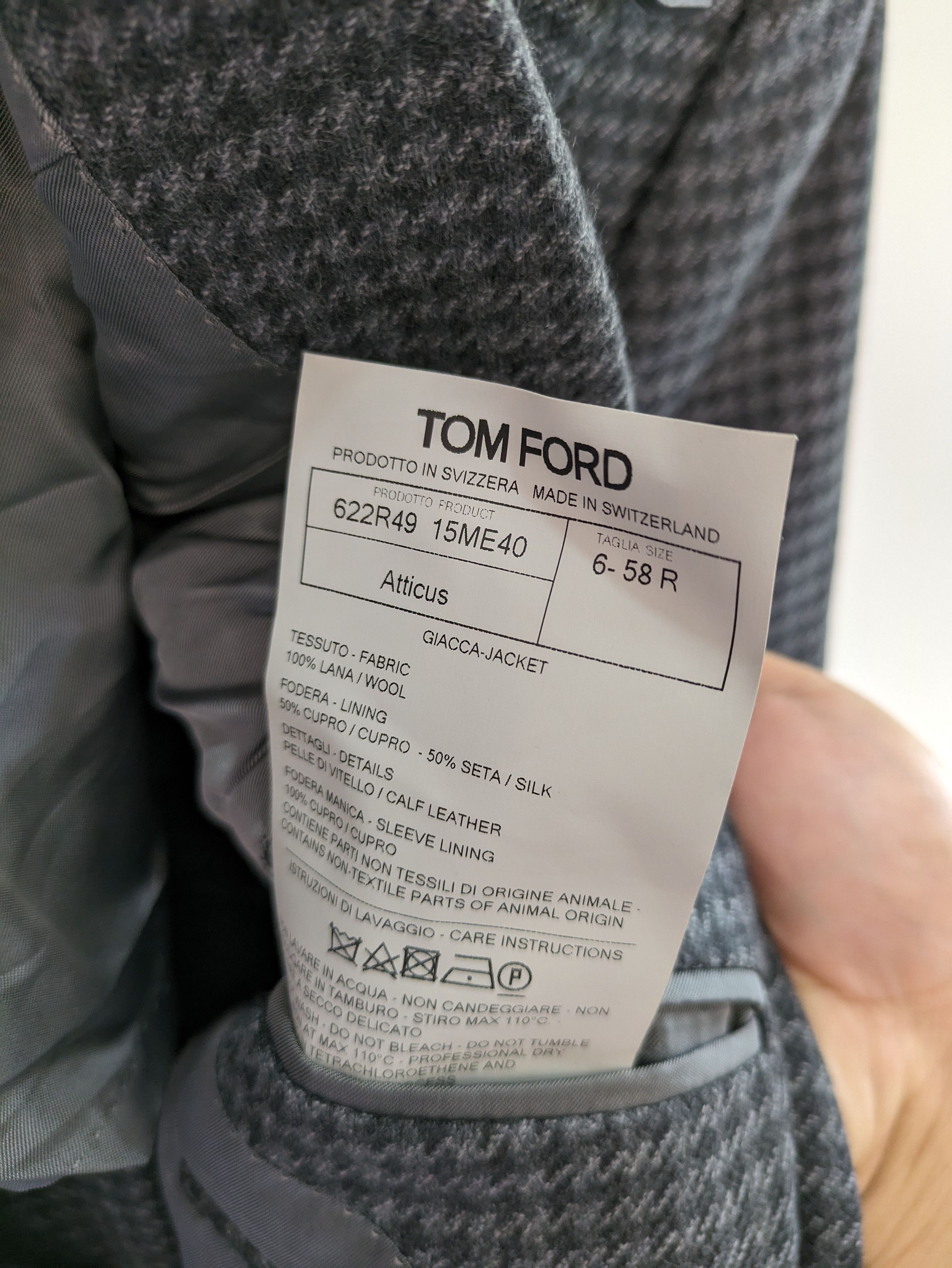 Tom Ford Tom Ford Atticus Houndstooth Blazer Size 54R - 9 Thumbnail