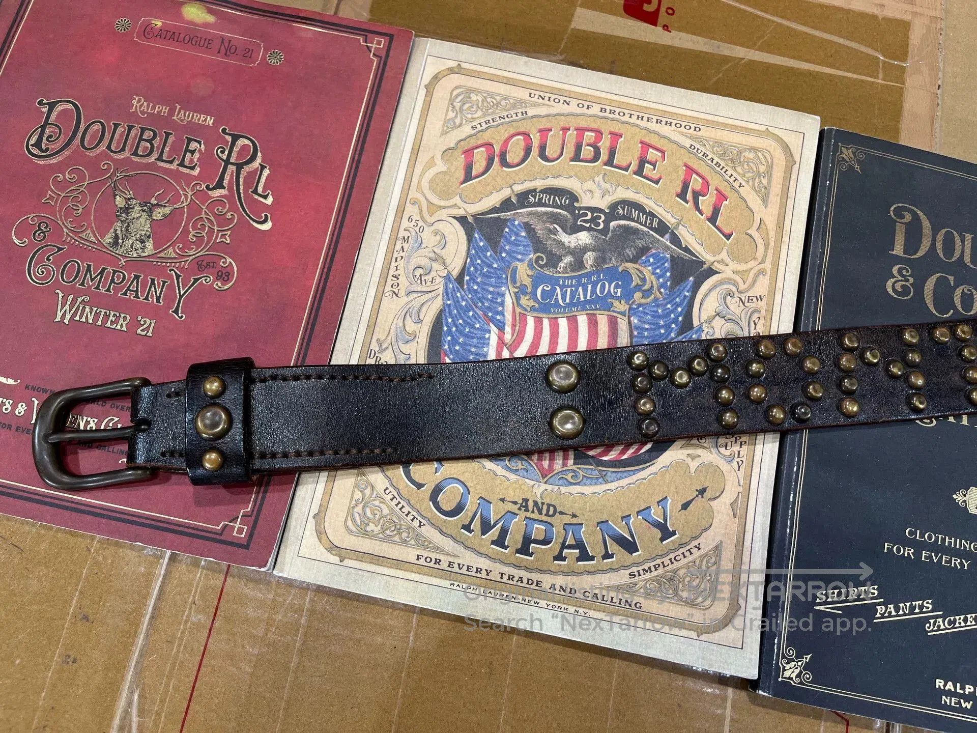 RRL Ralph Lauren vintage rrl leather belt from ralph lauren. Size ONE SIZE - 3 Thumbnail