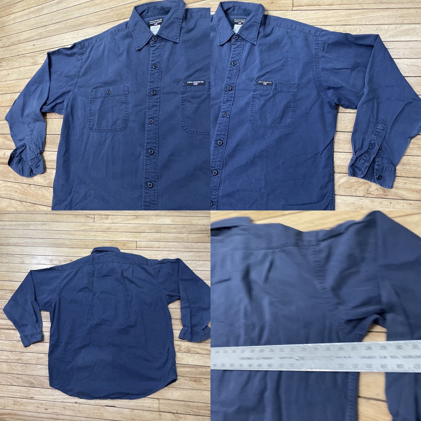 Polo Ralph Lauren VINTAGE Polo Jeans Co. Ralph Lauren Shirt Men XL Twill Blue Y2K Streetwear Signature 90s Classic Button-Up Size US XL / EU 56 / 4 - 10 Thumbnail