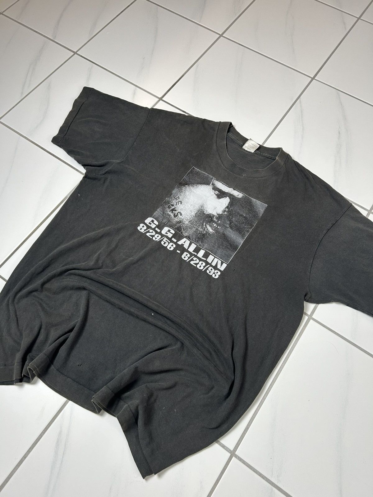 Rare Archive GG Allin R.I.P T shirt 1993 Fruit OF The Loom, image size:1200x1600