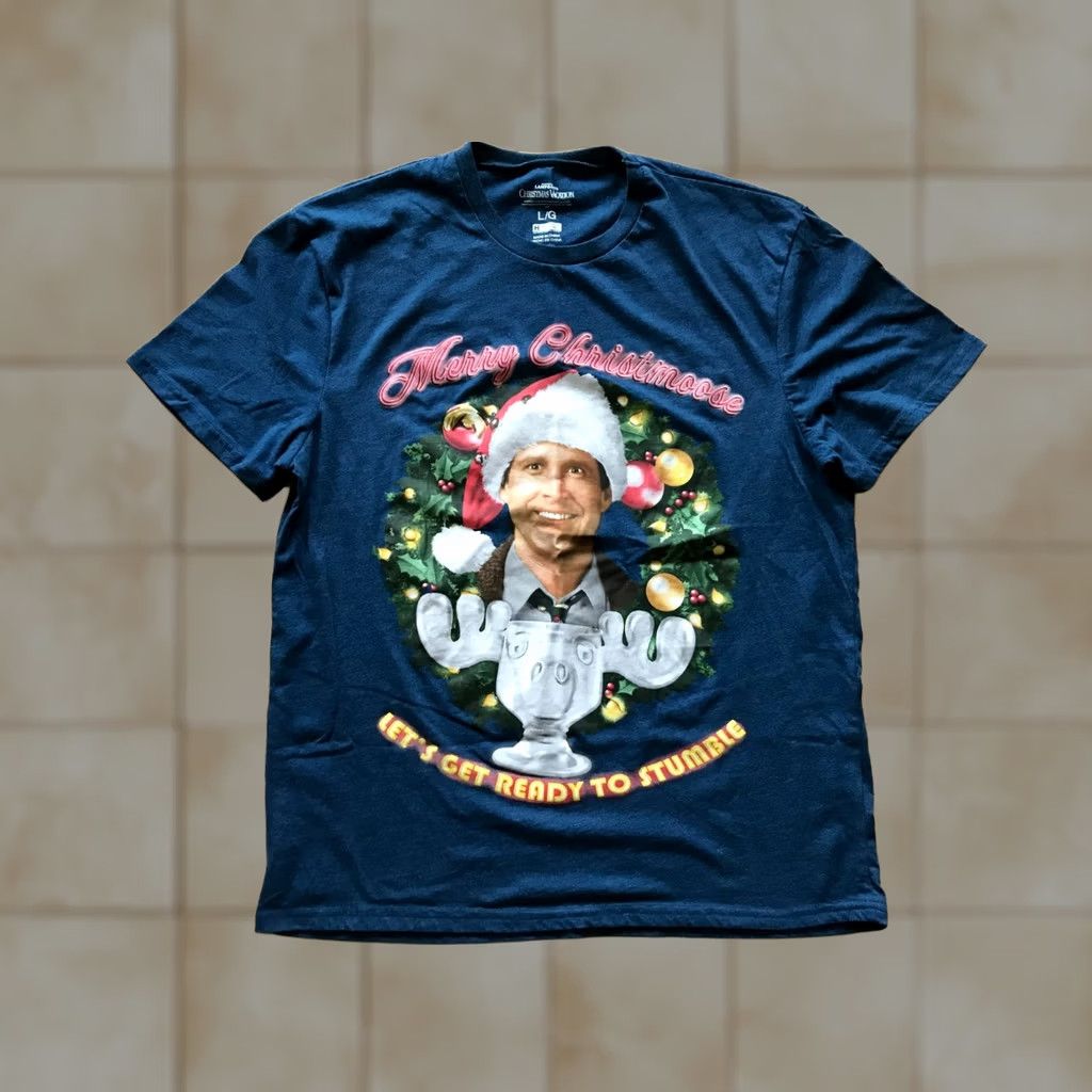 Next Level Merry Christmas Vacation Griswold Mens T Shirt Blue L Ready to Stumble Christmas Graphic Tee Nike Shirt Size US L / EU 52-54 / 3 - 1 Thumbnail