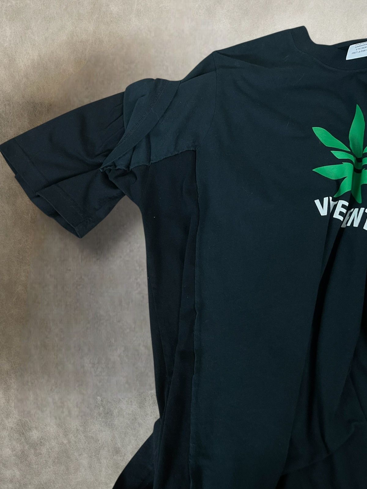 Ss2020 Vetements layered weed adidas parody oversized tee