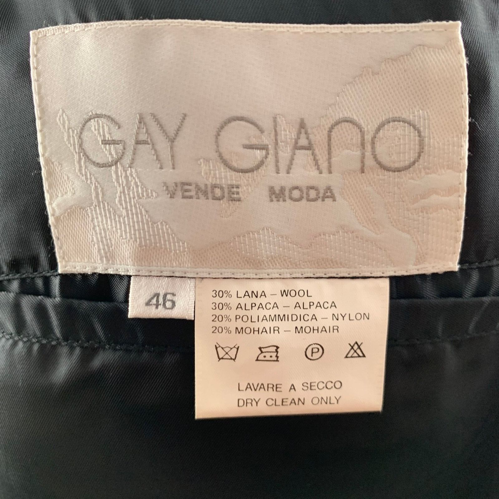 Other GAY GIANO Size 36 Black Solid Wool Blend Notch Lapel Coat Size US S / EU 44-46 / 1 - 6 Thumbnail