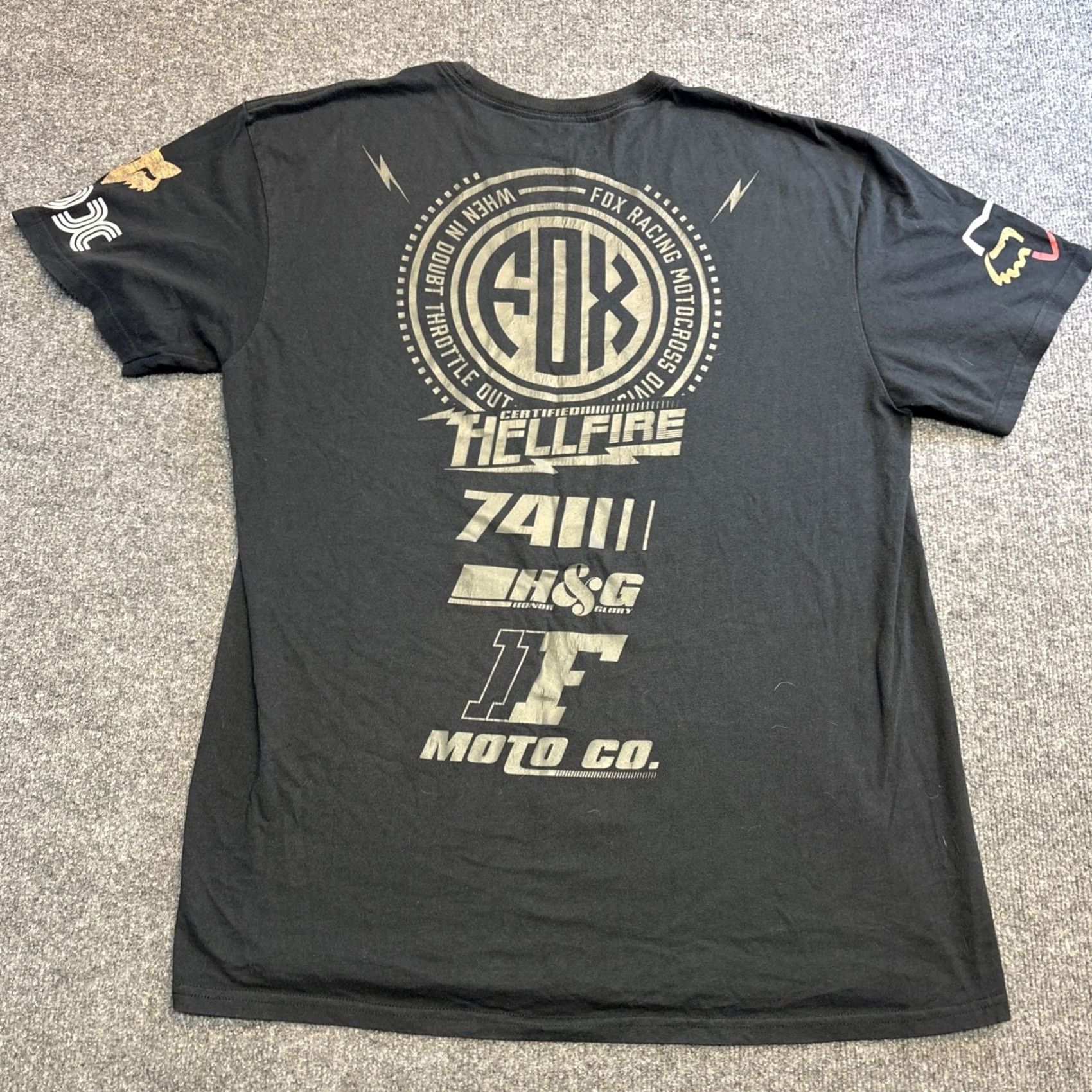 Vintage VINTAGE Y2K Fox Racing Graphic T-Shirt 360 Men’s XL Black Mens XL Fox Racing Graphic T-Shirt 360 Men’s XL Black Size US XL / EU 56 / 4 - 5 Thumbnail
