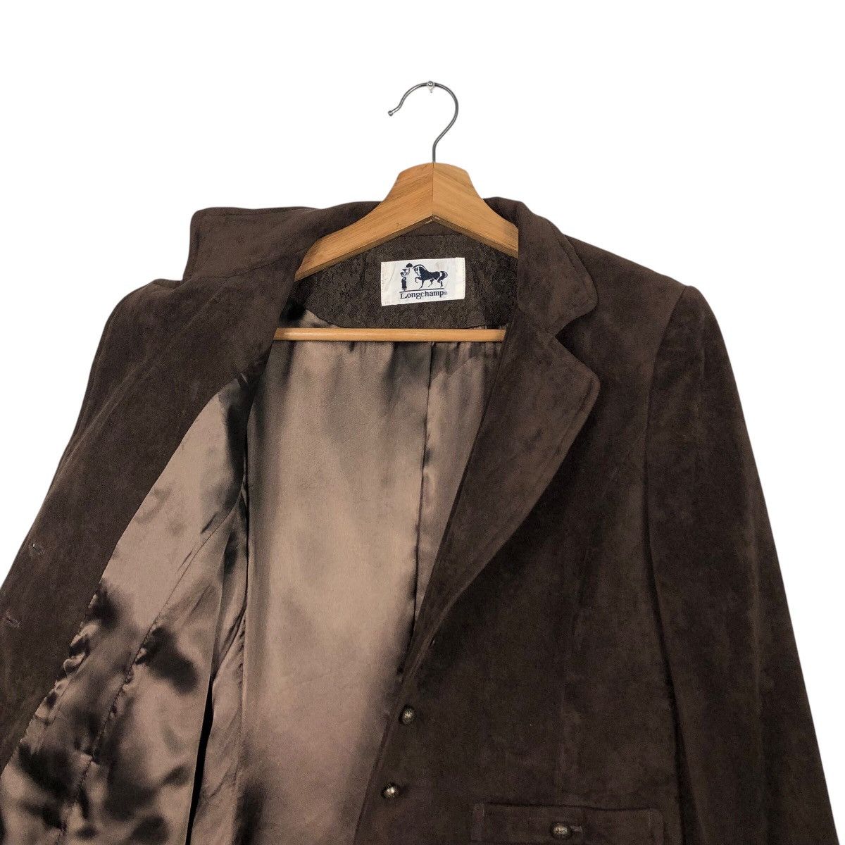 Japanese Brand × Longchamp 📌Cropped Suede Leather Jacket Longchamp Size US M / EU 48-50 / 2 - 13 Thumbnail