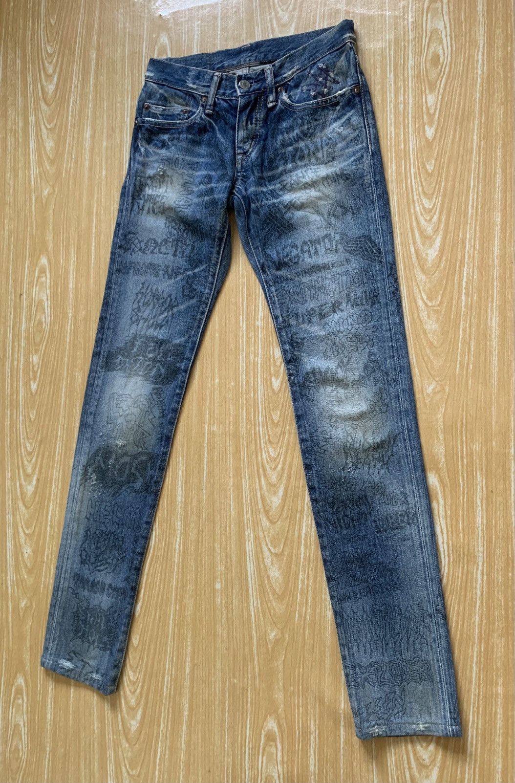 Hysteric Glamour Rare..!! xxs Hysteric Glamour full print metal band pants Size US 26 / EU 42 - 4 Thumbnail