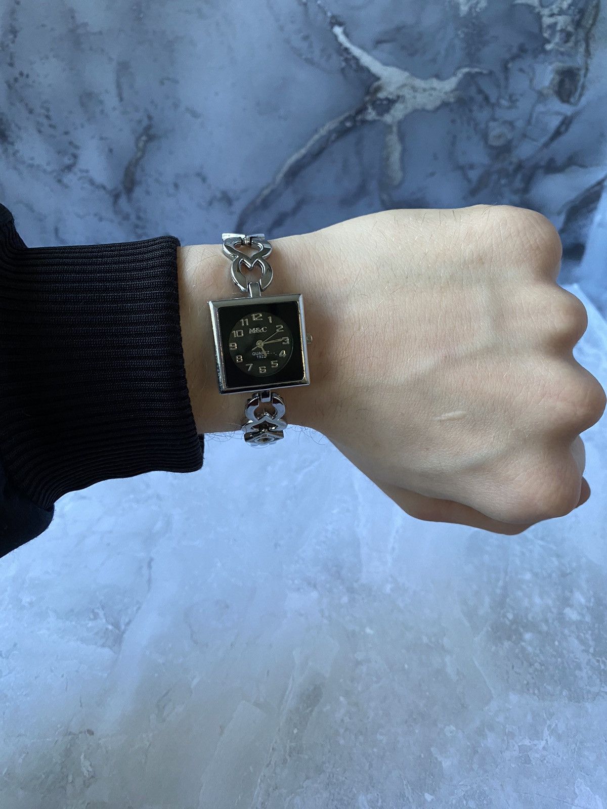 Japanese Brand × Vintage Futuristic Very Rare M&C Quartz 1922 Watch with Bracelet Size ONE SIZE - 5 Thumbnail