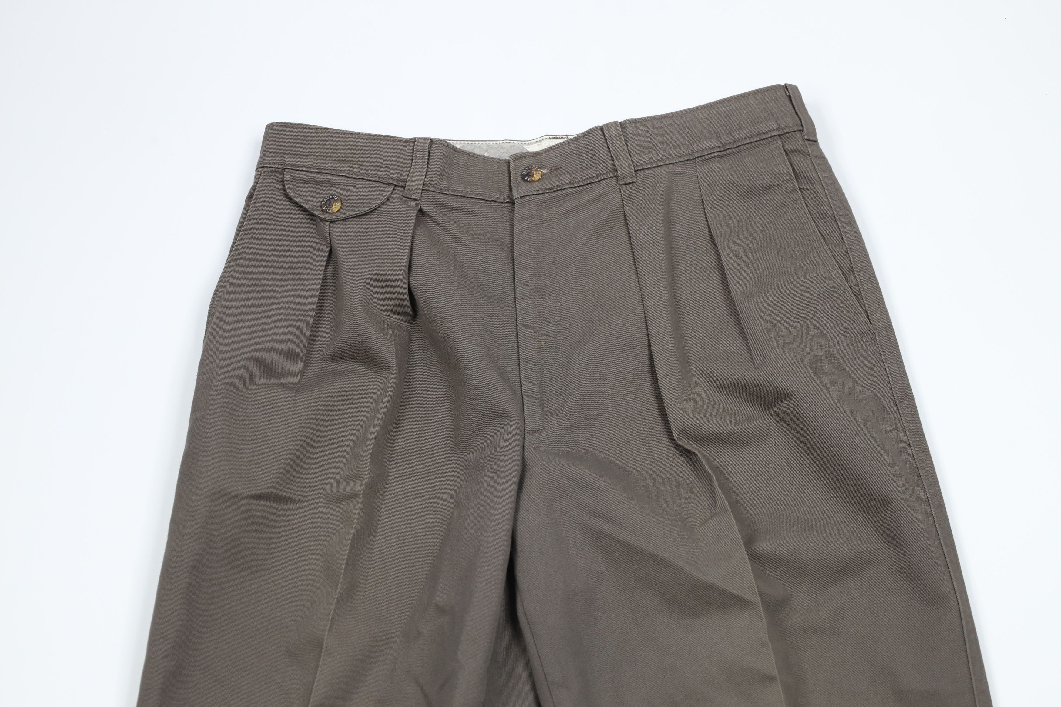 Vintage Vintage 90s Streetwear Pleated Cuffed Chino Pants Cotton Size US 34 / EU 50 - 2 Thumbnail