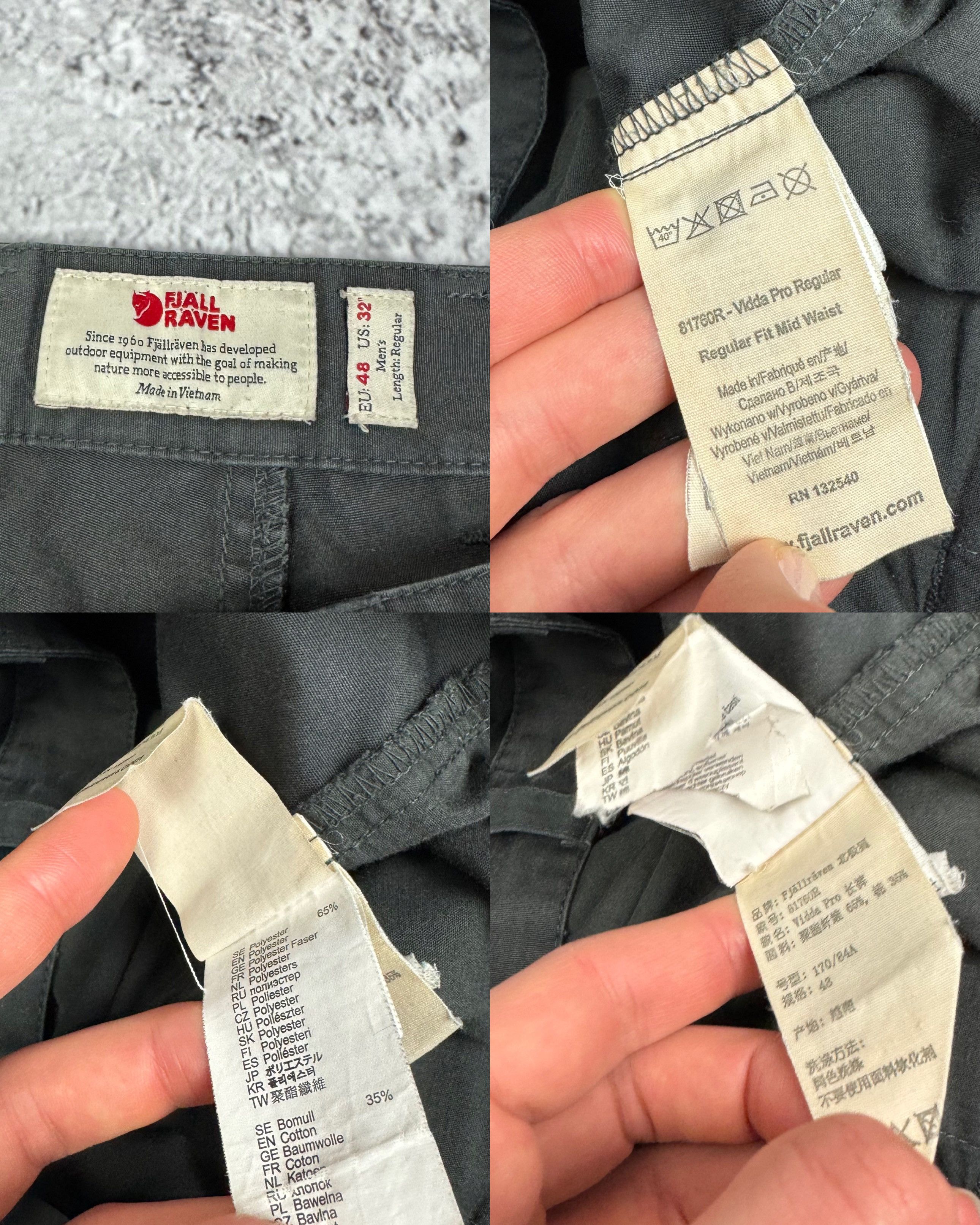 Fjallraven Fjallraven Men Vidda Pro Regular Regular Fit Mid Waist Pants Size US 32 / EU 48 - 2 Thumbnail