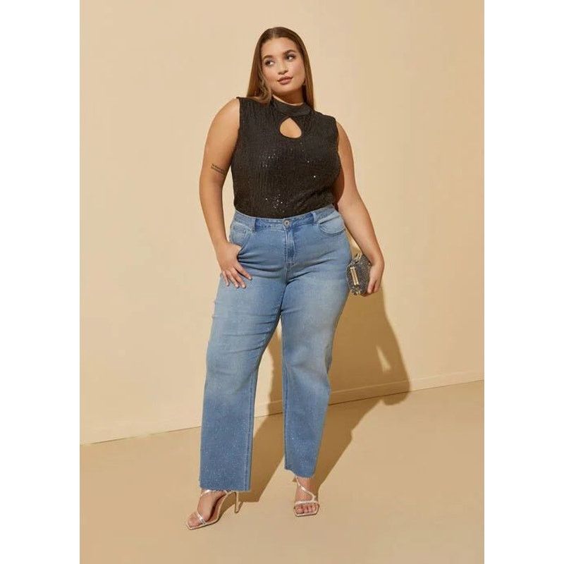 Other PLUS Size 30/32W | Sleeveless Sequined Bodysuit Size 4XL / US 24-26 - 2 Thumbnail