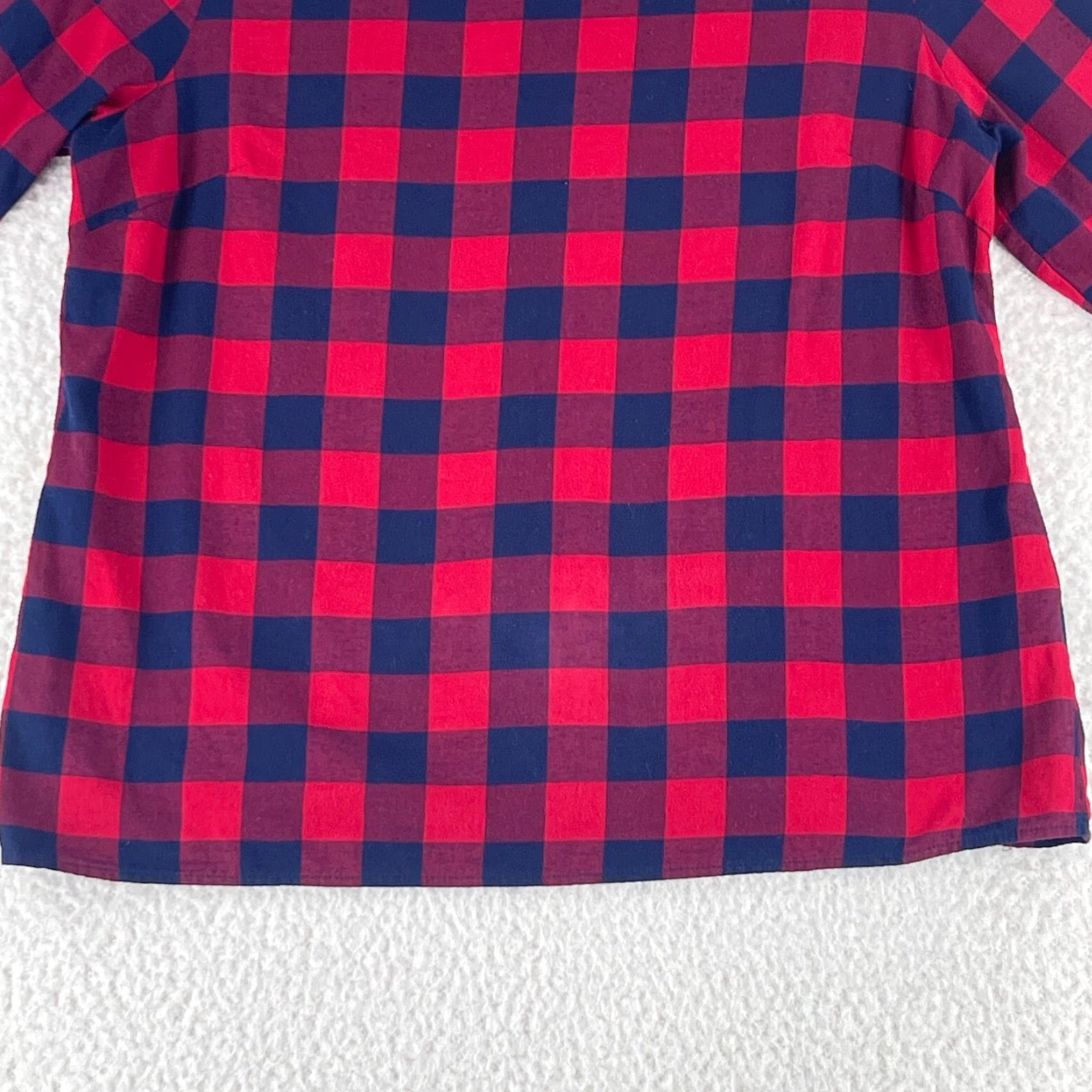 J.Crew J. Crew Mercantile Shirt Womens Size 10 Red Blue Check Bell Sleeve Shirt Size L / US 10 / IT 46 - 6 Thumbnail