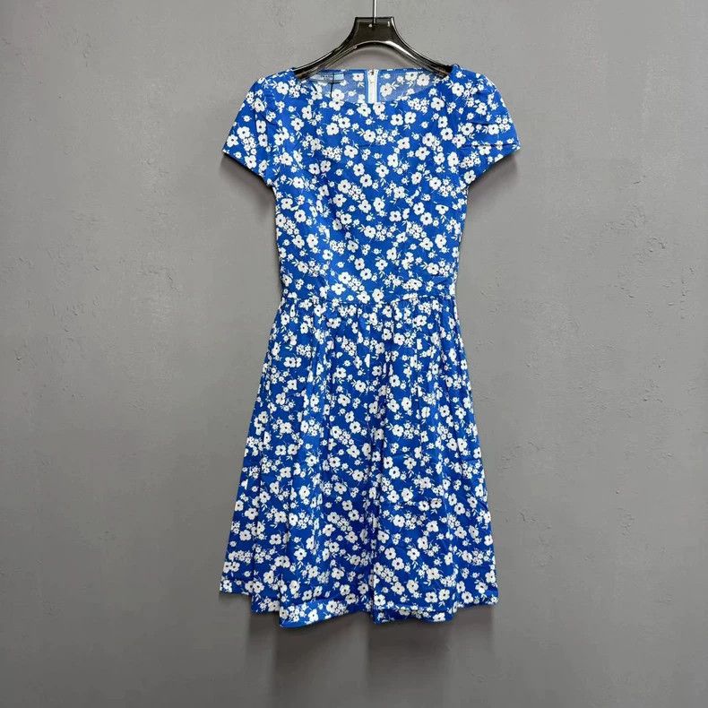 Prada Prada Short-sleeved dress with broken flowers 2503-Nextarro Size XS / US 0-2 / IT 36-38 - 2 Thumbnail