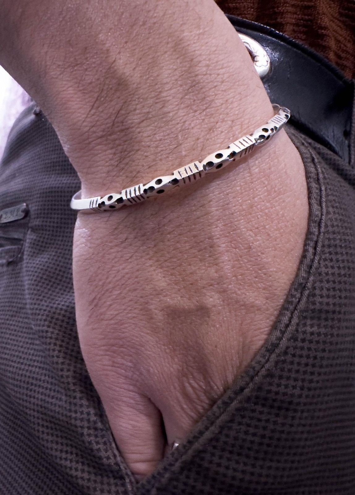 Handmade × Vintage Tuareg bracelet silver , Tuareg cuff sterling silver Size ONE SIZE - 1 Thumbnail