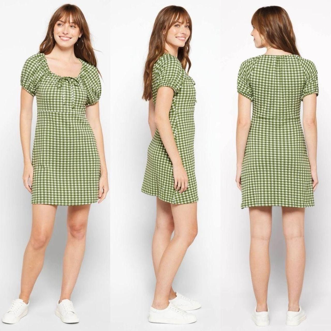Madewell Madewell Jacquard Mini Dress in Gingham Check Sz M Size M / US 6-8 / IT 42-44 - 1 Thumbnail
