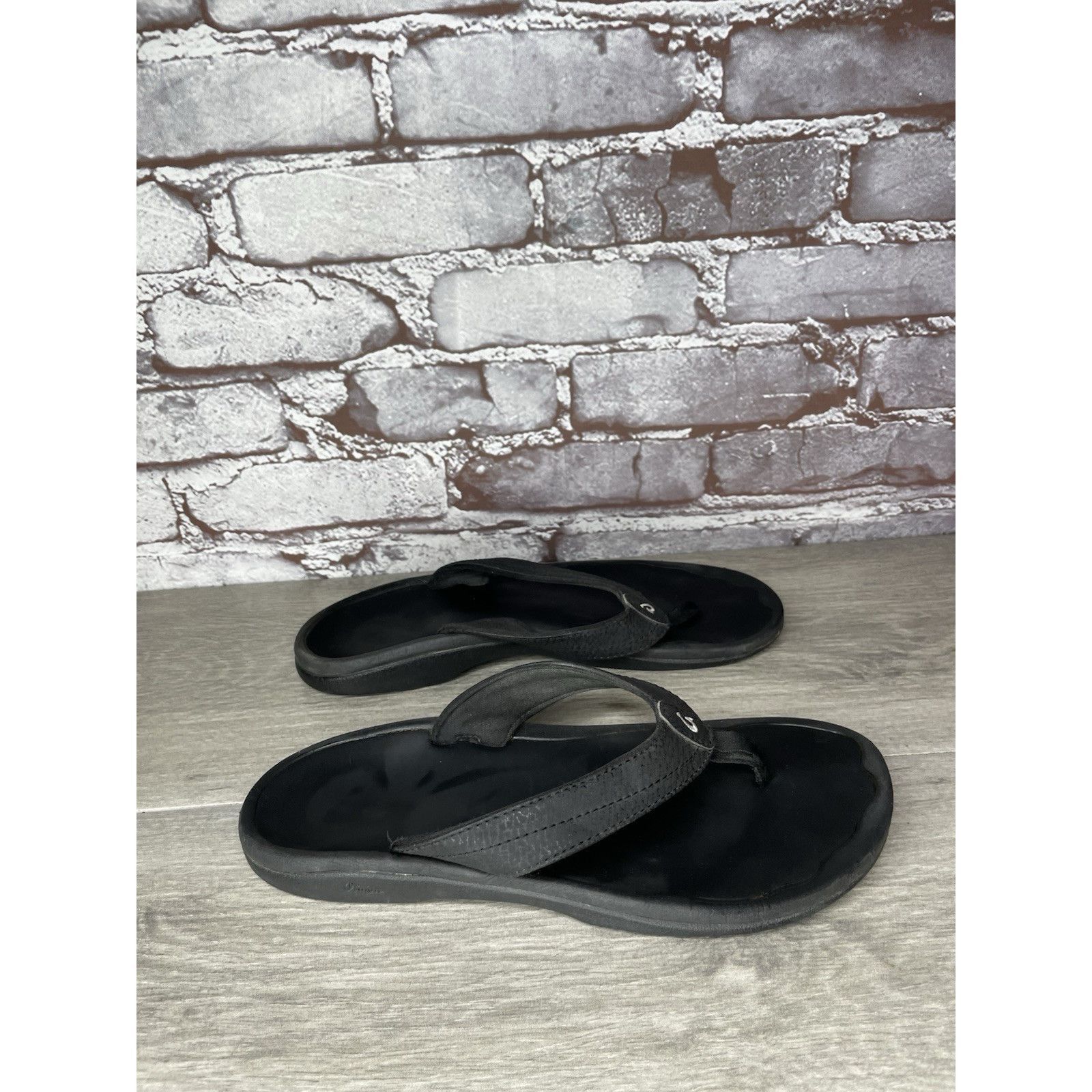 Olukai Olukai Ohana Black Synthetic Flip Flop Thong Beach Sandals W Size US 8 / IT 38 - 17 Thumbnail