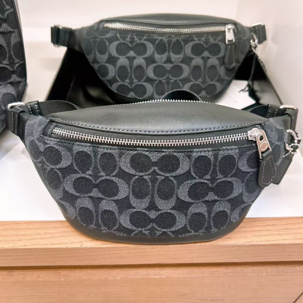 Coach Warren Mini Belt Bag In Signature Denim CAJ43 Size ONE SIZE - 2 Thumbnail