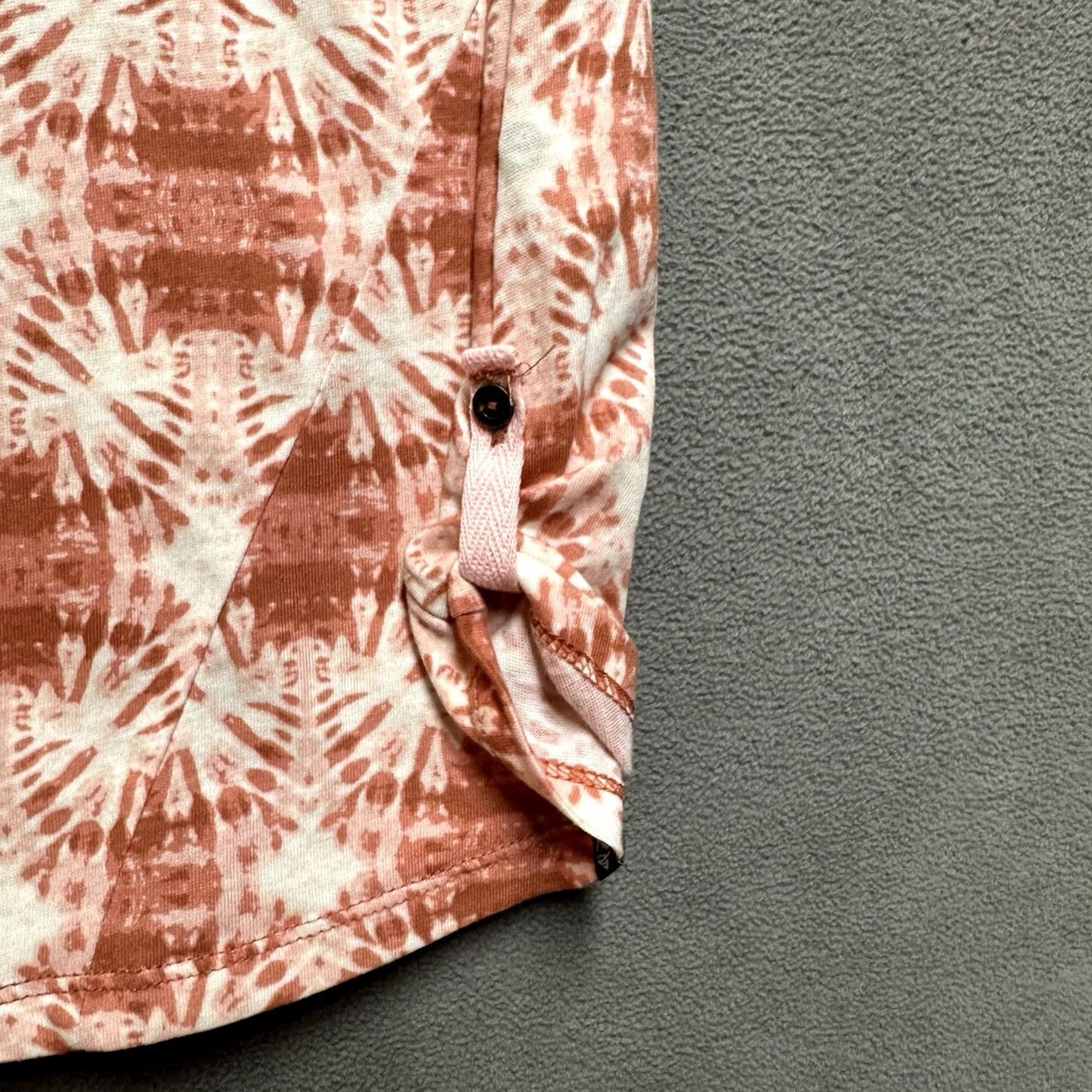 Vintage Ocean + Coast Top Womens Medium Orange Coral Tie Dye Cap Sleeves EUC Size M / US 6-8 / IT 42-44 - 6 Thumbnail