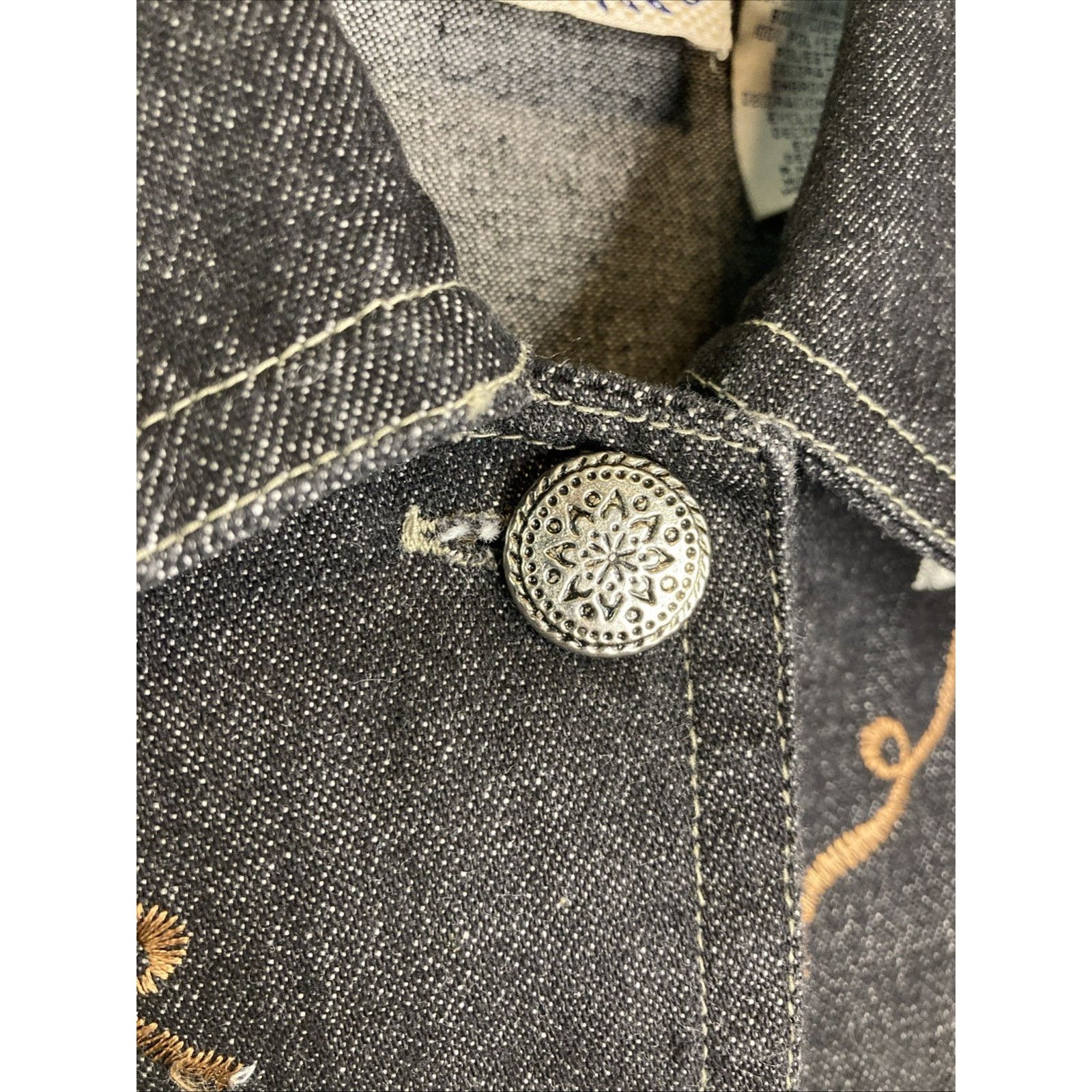 Other Vintage Embroidered Denim Jacket Y2K Floral Boho Women's S Size S / US 4 / IT 40 - 4 Thumbnail