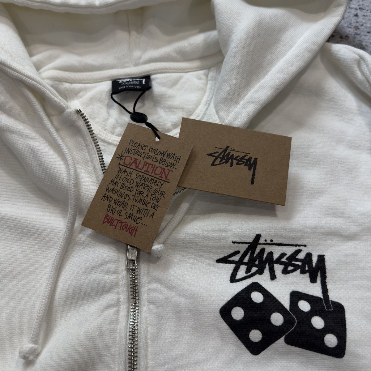 Stussy Stussy White Dice Zip Up Hoodie Size US XXL / EU 58 / 5 - 6 Thumbnail
