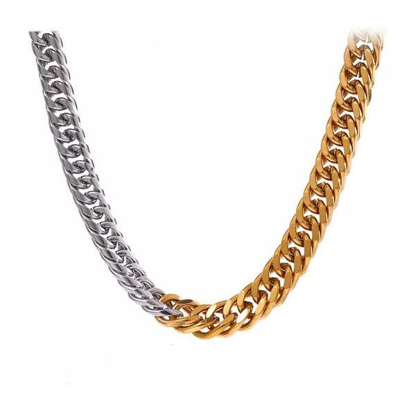 Other Double Color 316L Stainless Steel Chain Necklace Size ONE SIZE - 1 Thumbnail