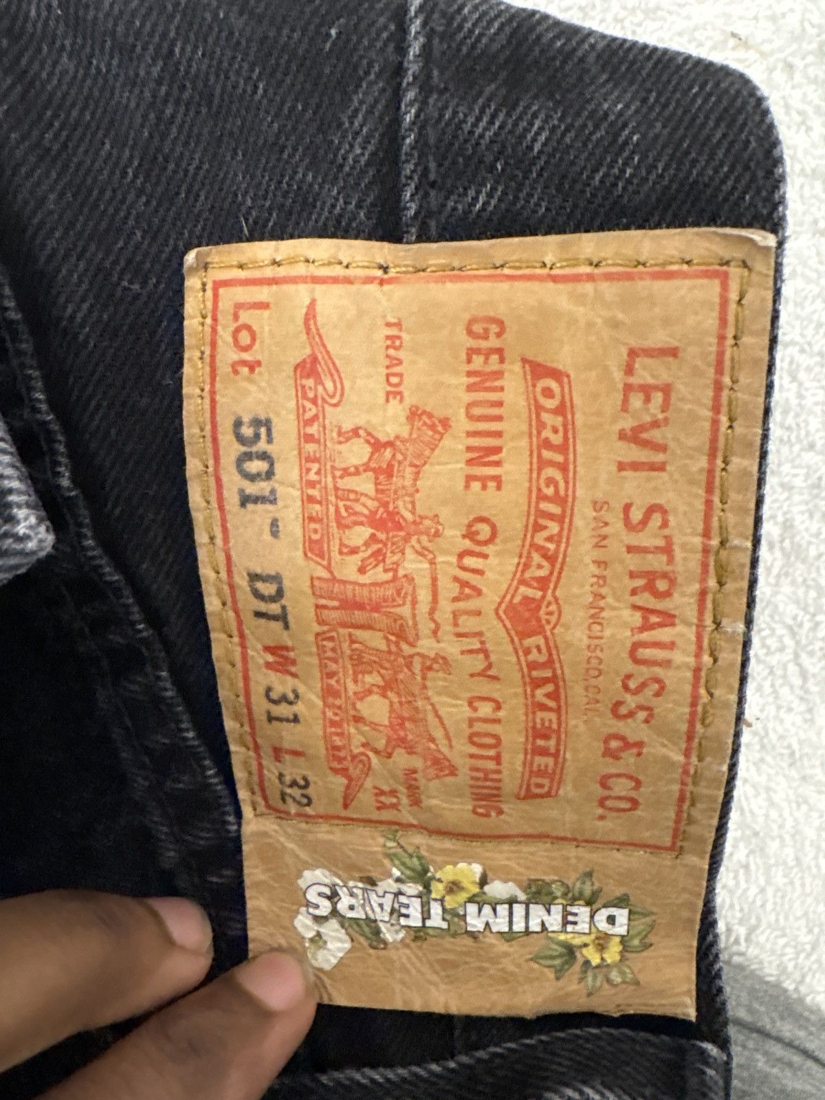 DENIM TEARS × Levi's Denim Tears Black/Black Jeans Size US 32 / EU 48 - 3 Thumbnail