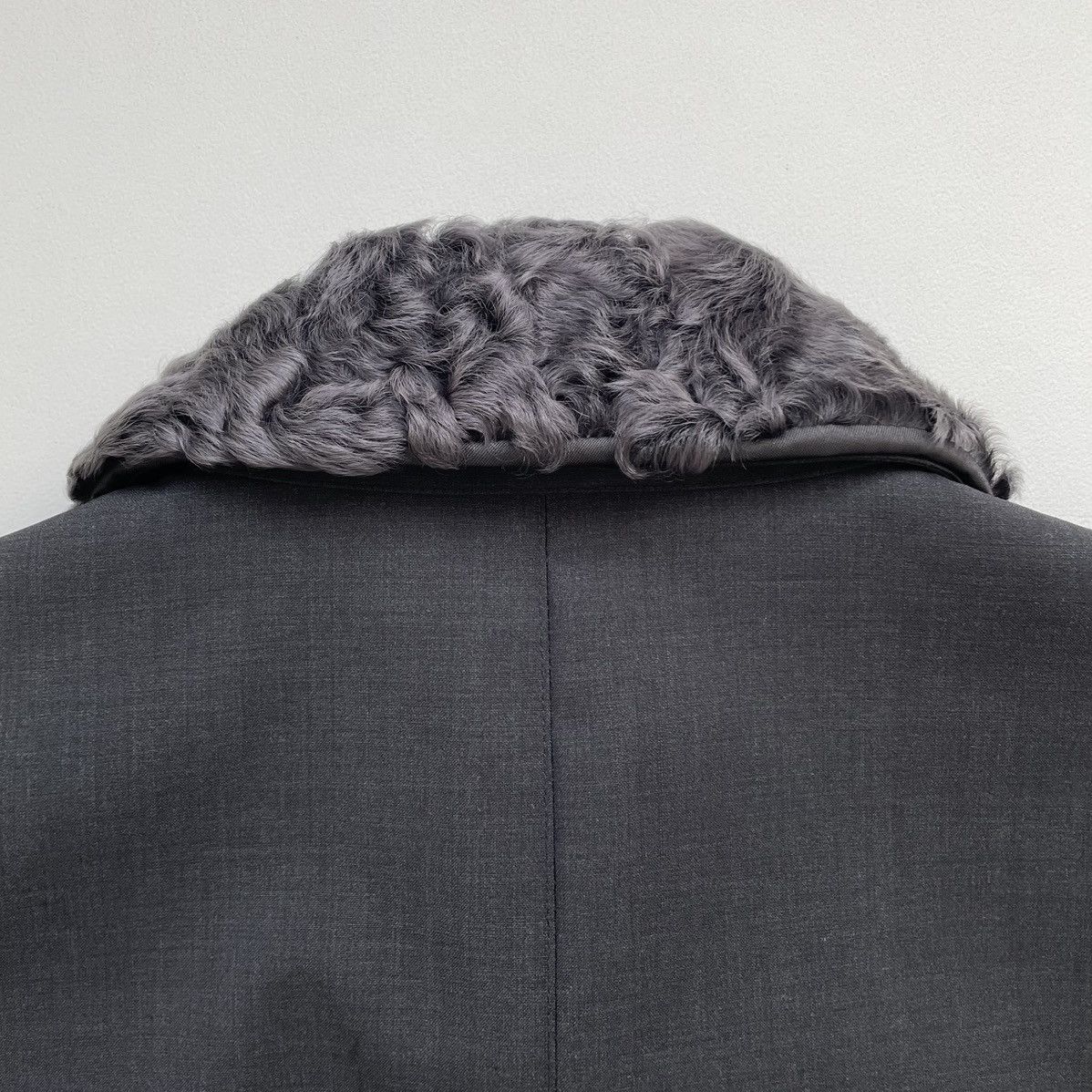 Prada A/W 13 Astrakhan Fur Collar Mac Jacket Size US L / EU 52-54 / 3 - 20 Thumbnail
