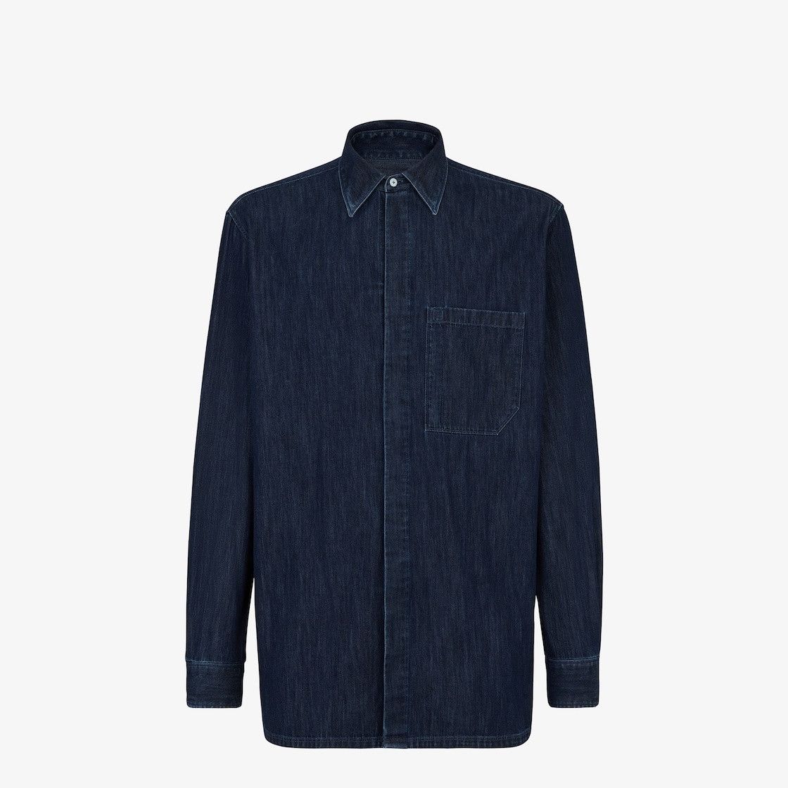 Fendi o1s1wg111025 Shirt in Nevy Blue Size US L / EU 52-54 / 3 - 1 Thumbnail