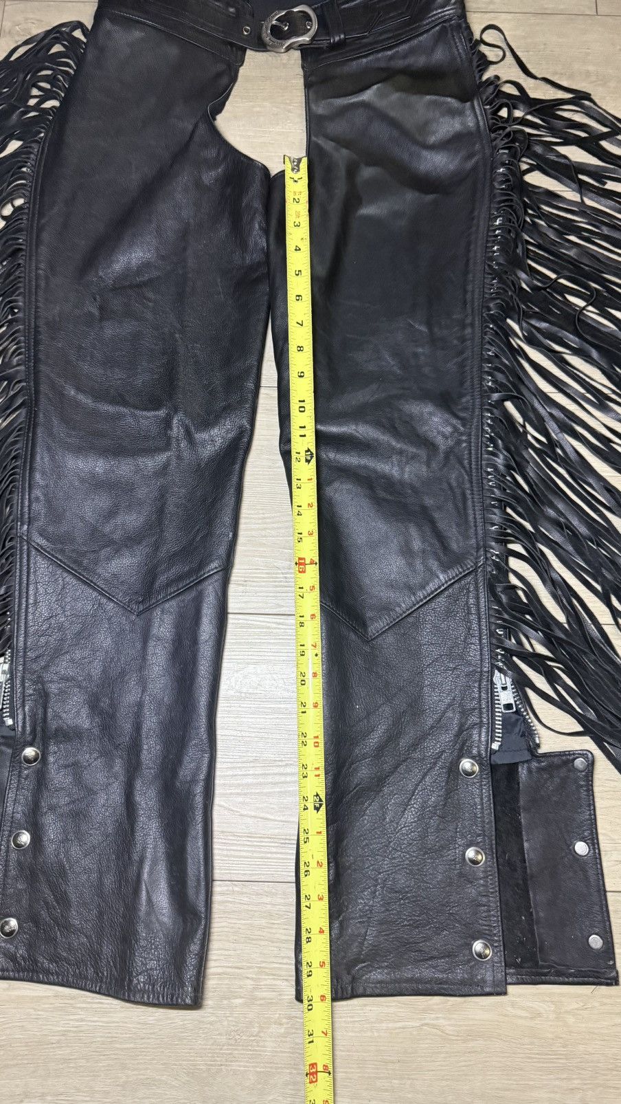 Harley Davidson Vintage 1990s Harley Davidson Black Leather Chaps Size 30" / US 8 / IT 44 - 7 Thumbnail