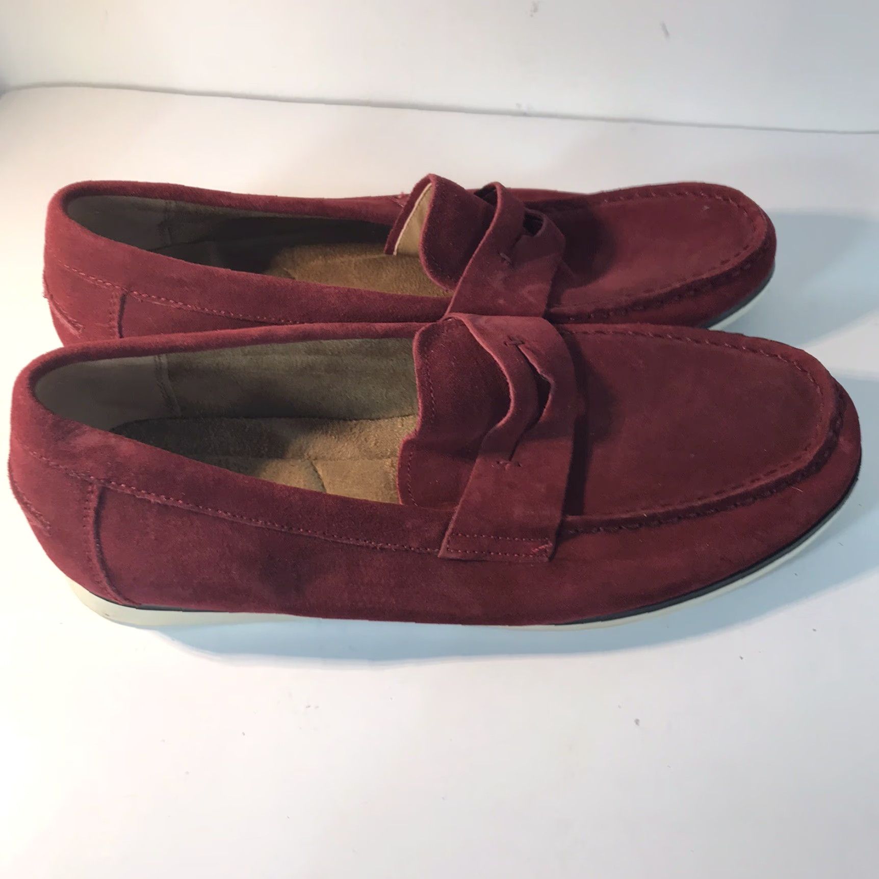 Alfani Alfani Sawyer Mens Red Suede Penny Loafers Size 9M Casual Slip-On Shoes Size US 9 / EU 42 - 4 Thumbnail
