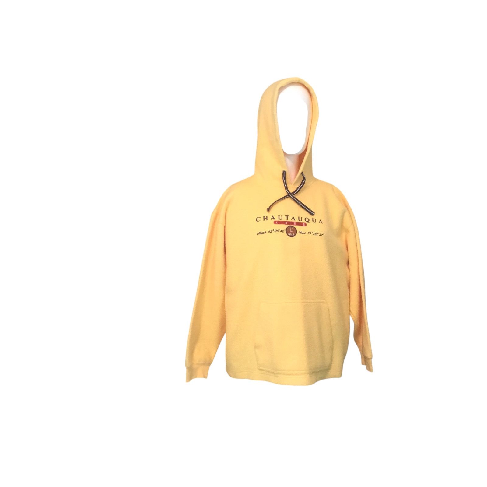 Other Chautauqua Lake Hoodie Size Medium Yellow Fleece Handwarmer Size M / US 6-8 / IT 42-44 - 3 Thumbnail
