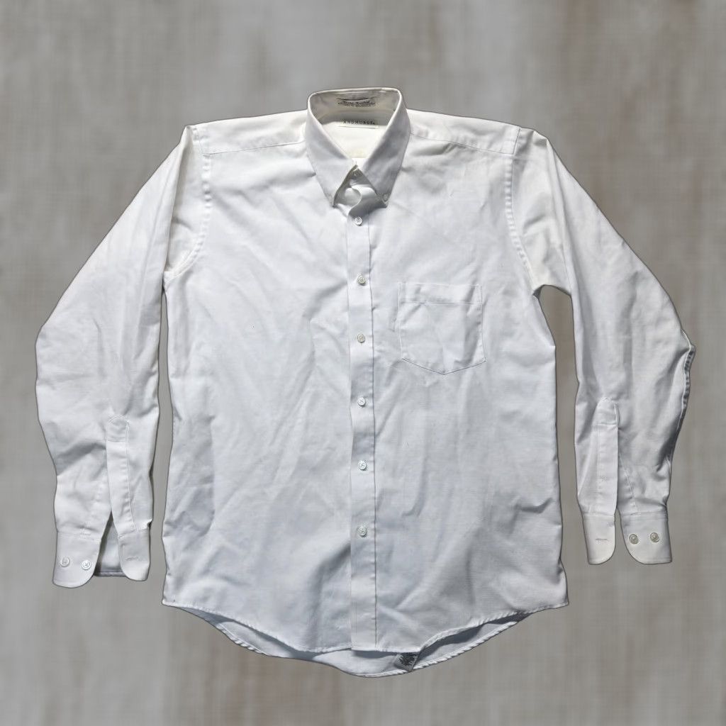 Vintage Andhurst Shirt Long Sleeve Button-Up Adult 15.5 White Cotton Regular Mens Size 40R - 1 Thumbnail