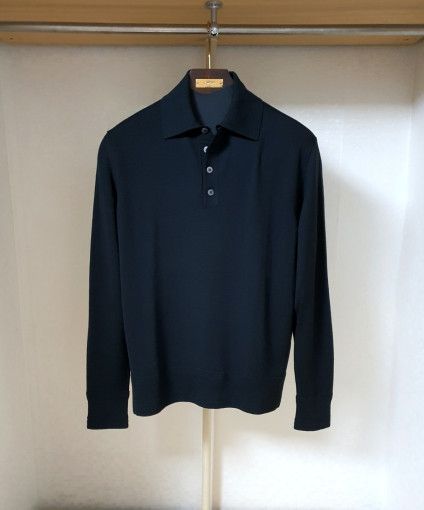 Tom Ford o1sm1stk0824 Merino Wool Icon Collar Shirt in Navy Size US M / EU 48-50 / 2 - 1 Thumbnail