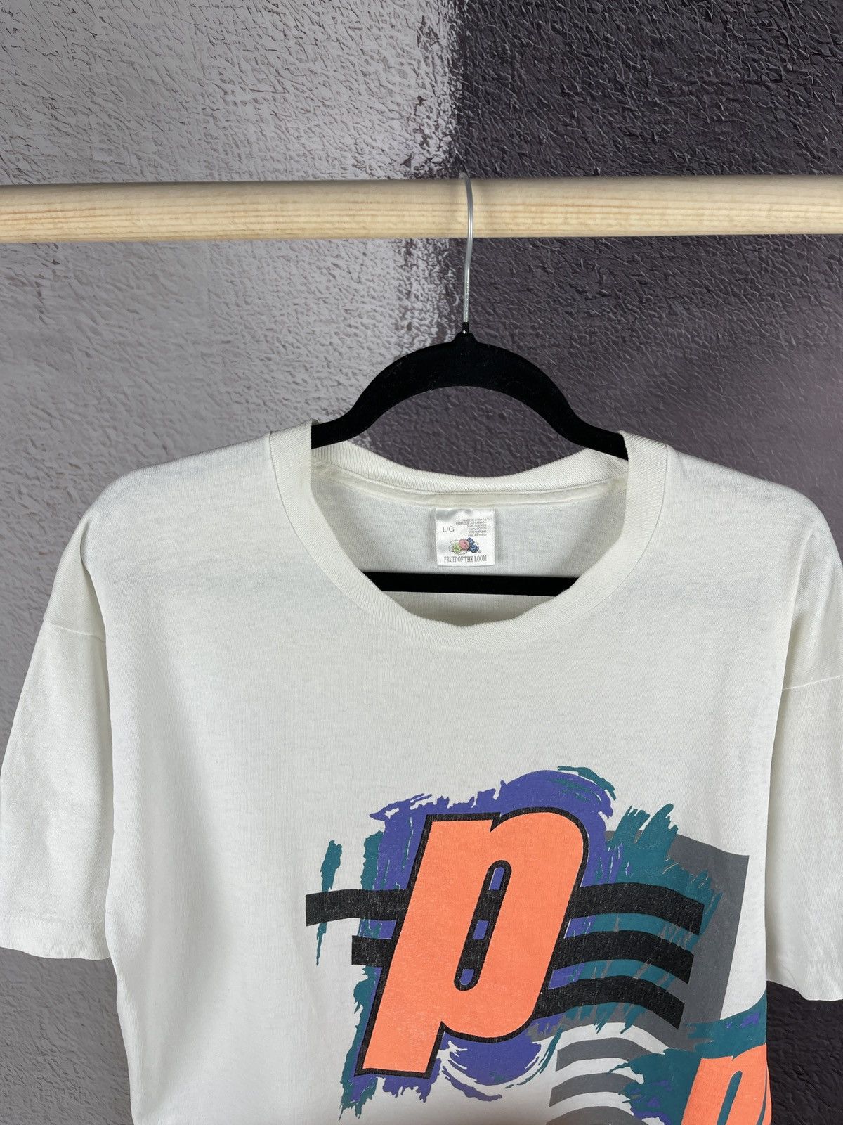 Fruit Of The Loom FOTL Prince Gray rocks matchpoint made in Canada vintage tee Size US L / EU 52-54 / 3 - 3 Thumbnail