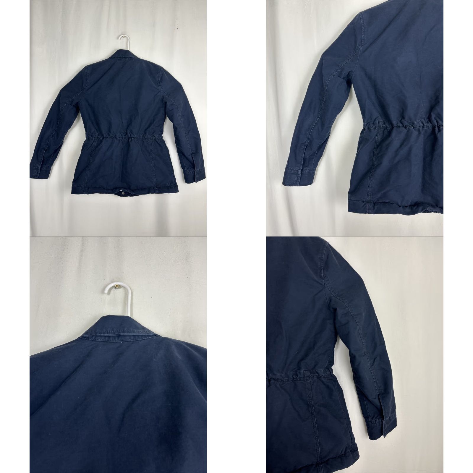 Abercrombie & Fitch Abercrombie & Fitch Jacket Blue Long Coat Full Zip Lined Sherpa Embroidered Logo Pocket Button Womens Size S Regular Size S / US 4 / IT 40 - 9 Thumbnail