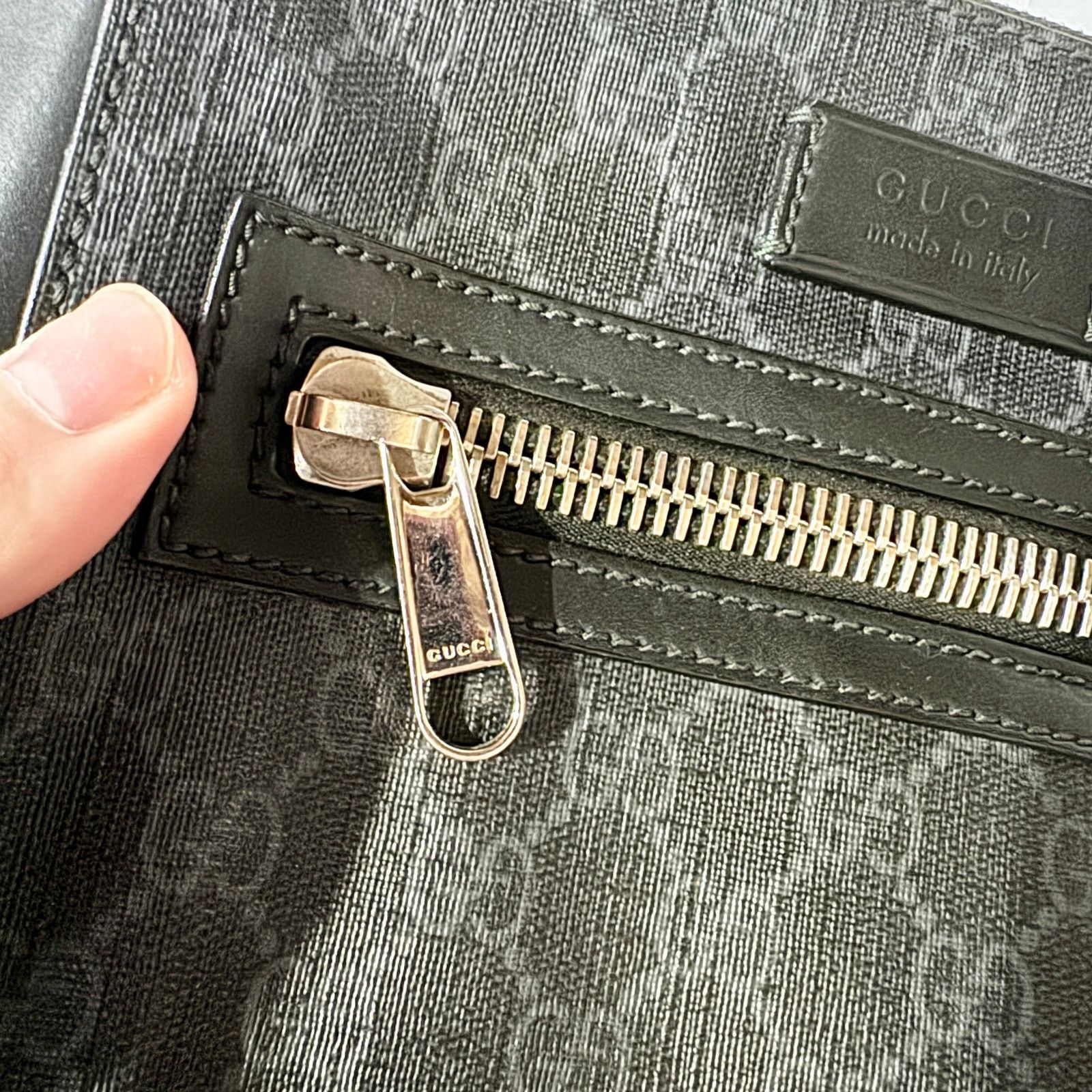 Gucci Gucci GG Supreme Messenger Bag Black/Grey 523599 Authentic Size ONE SIZE - 4 Thumbnail