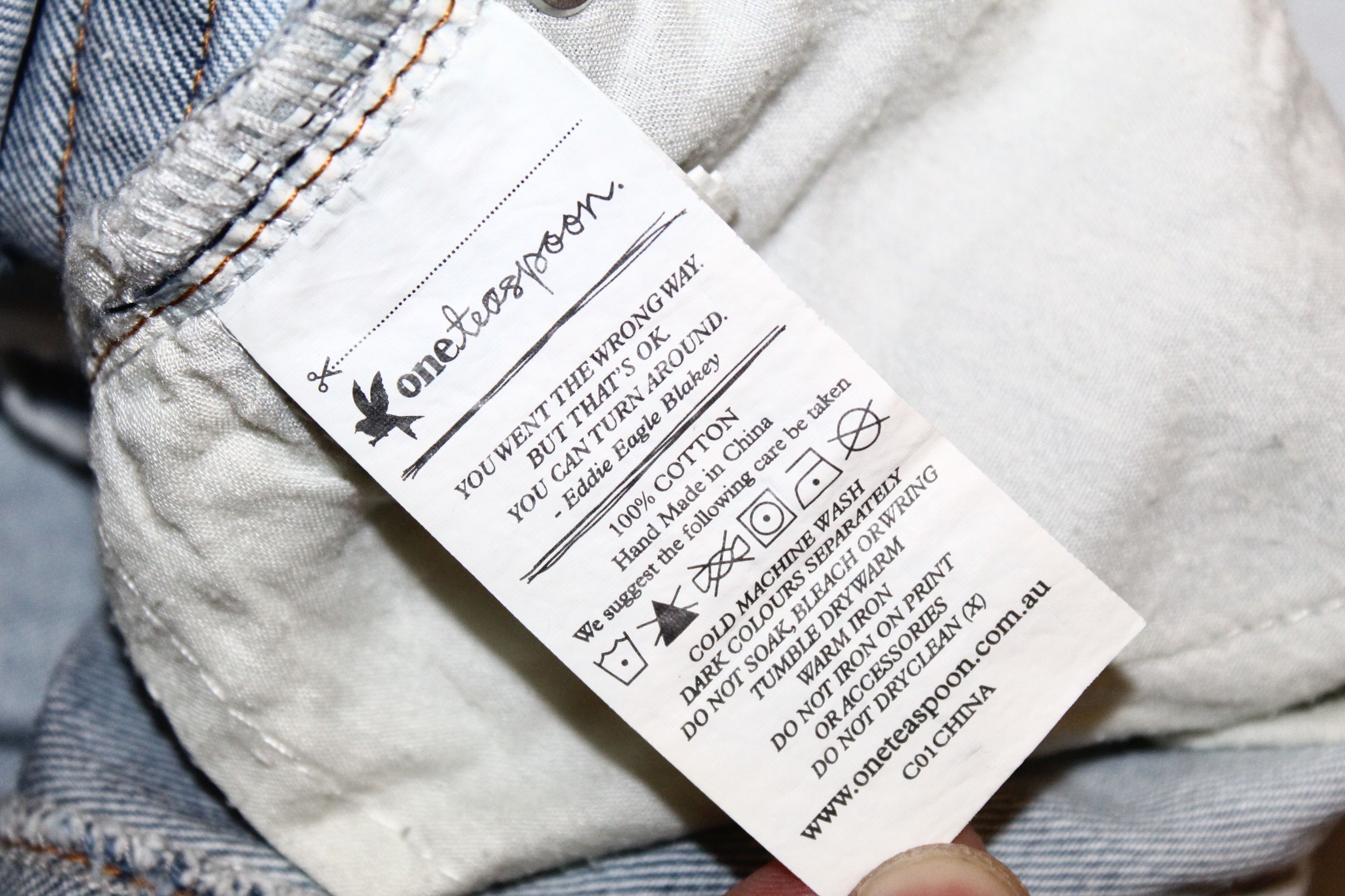 One Teaspoon Y2k One Teaspoon Light Blue Washed Destroyer Jeans Size US 26 / EU 42 - 7 Thumbnail