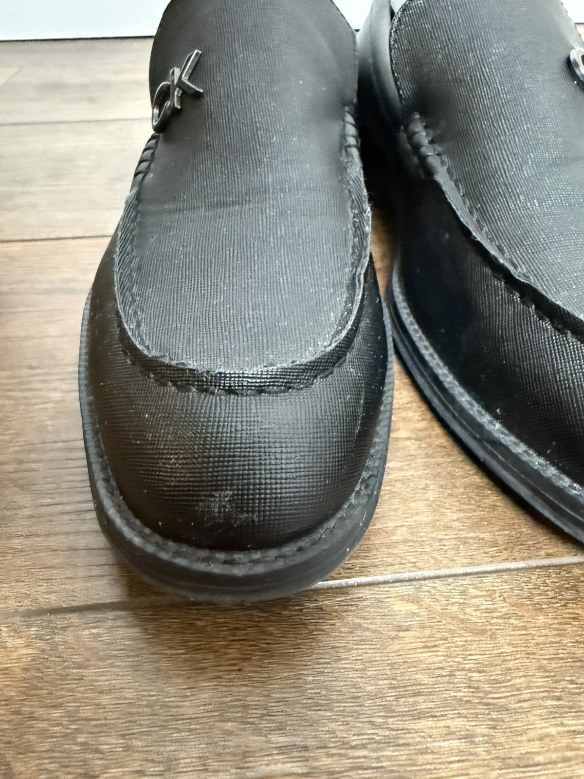 Calvin Klein London Fog Men’s Black Slip-On Dress Loafers – Size 9.5M Size US 9 / EU 42 - 3 Thumbnail