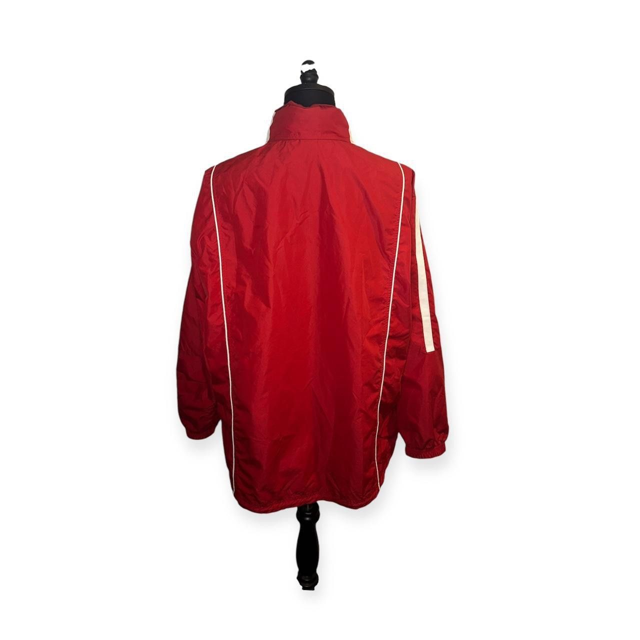 Nike × Vintage Nike Vintage Soccer Red/White Jacket With Hood Size US XL / EU 56 / 4 - 2 Thumbnail