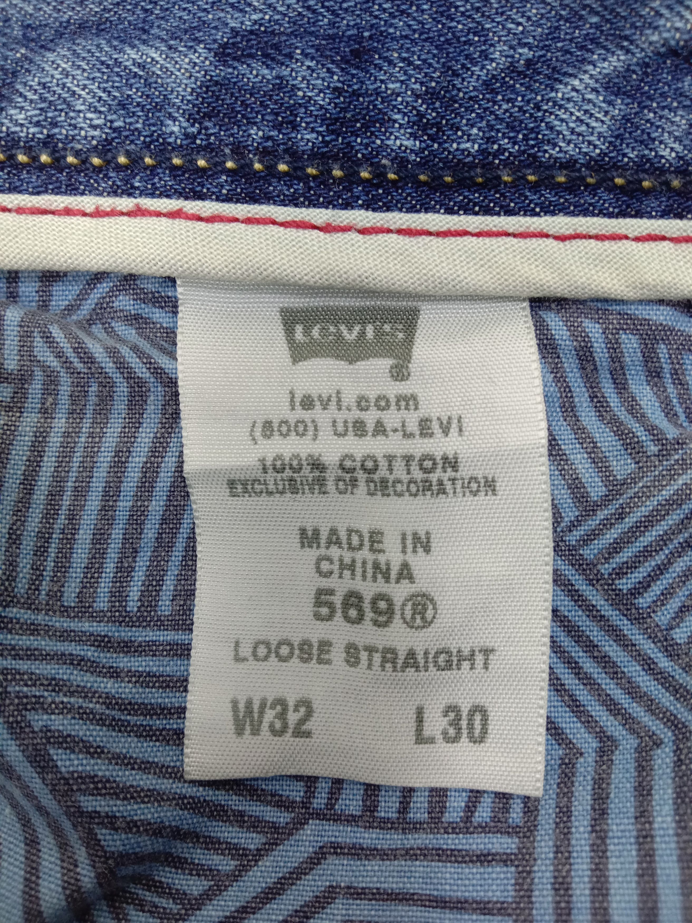Levi's Vintage Levi's 569 Jeans Blue Wash Distressed Denim Size US 32 / EU 48 - 12 Thumbnail