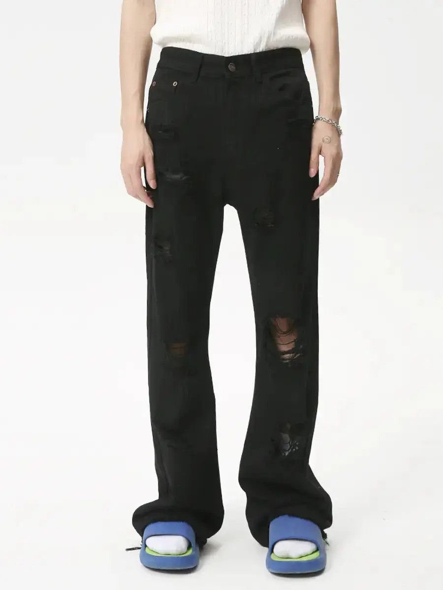 Japanese Brand Retro loose casual micro flared jeans Size US 32 / EU 48 - 3 Thumbnail