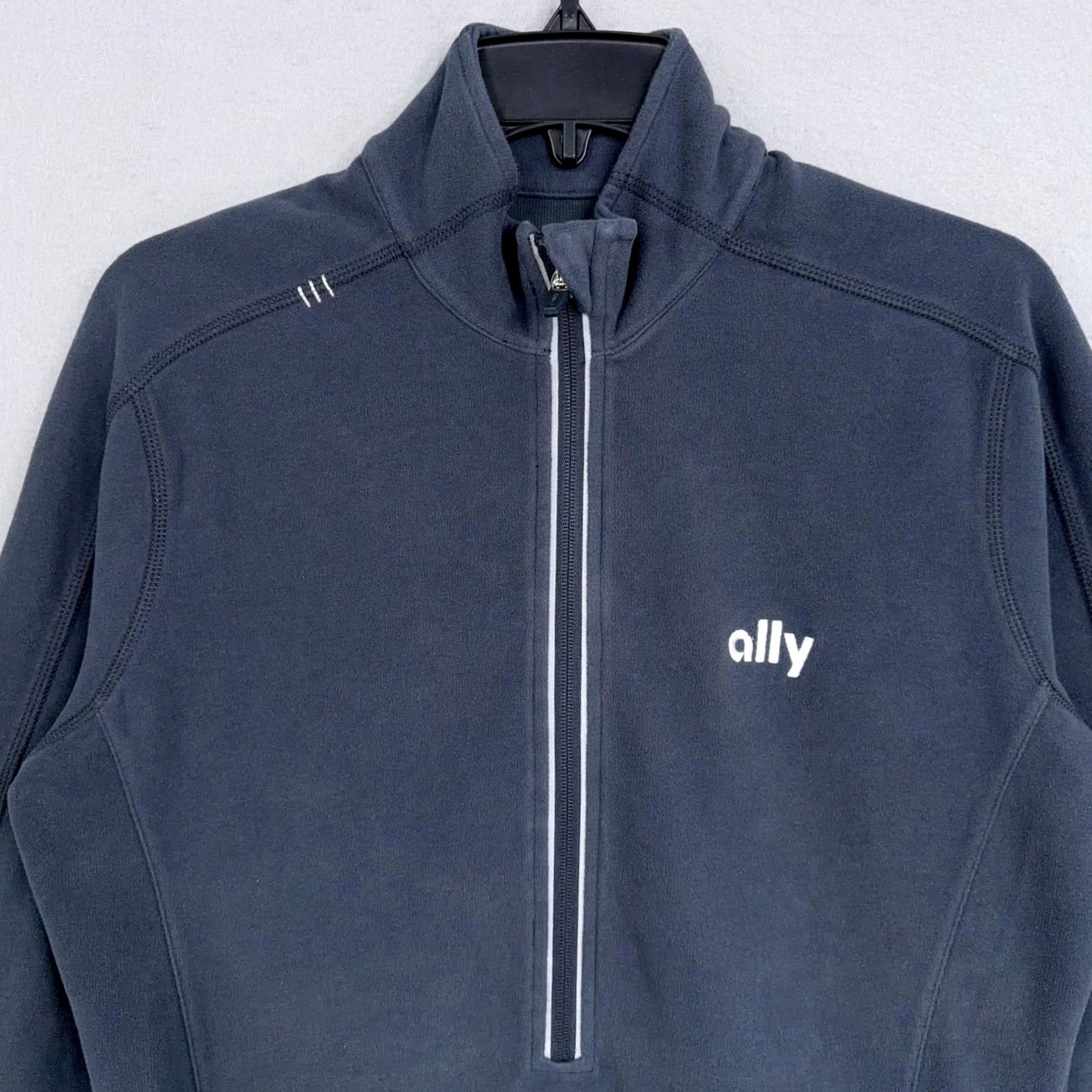 Bally Zorrel Ally Pullover Womens Large Gray Fleece 1/4 Zip Mock Neck Pockets Size L / US 10 / IT 46 - 2 Thumbnail