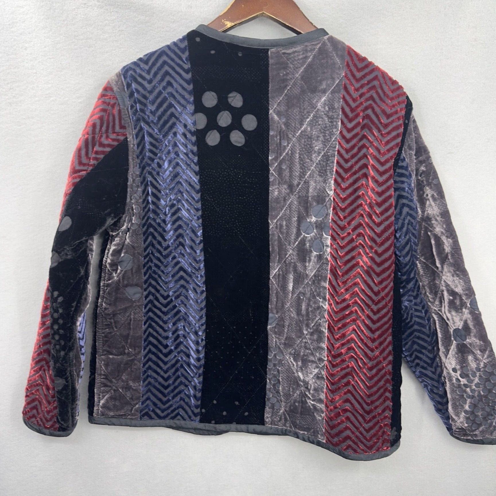 Vintage VINTAGE Koos Of Course Jacket Womens Small Patchwork Silk Blend Boho Cottagecore y2k Size S / US 4 / IT 40 - 4 Thumbnail