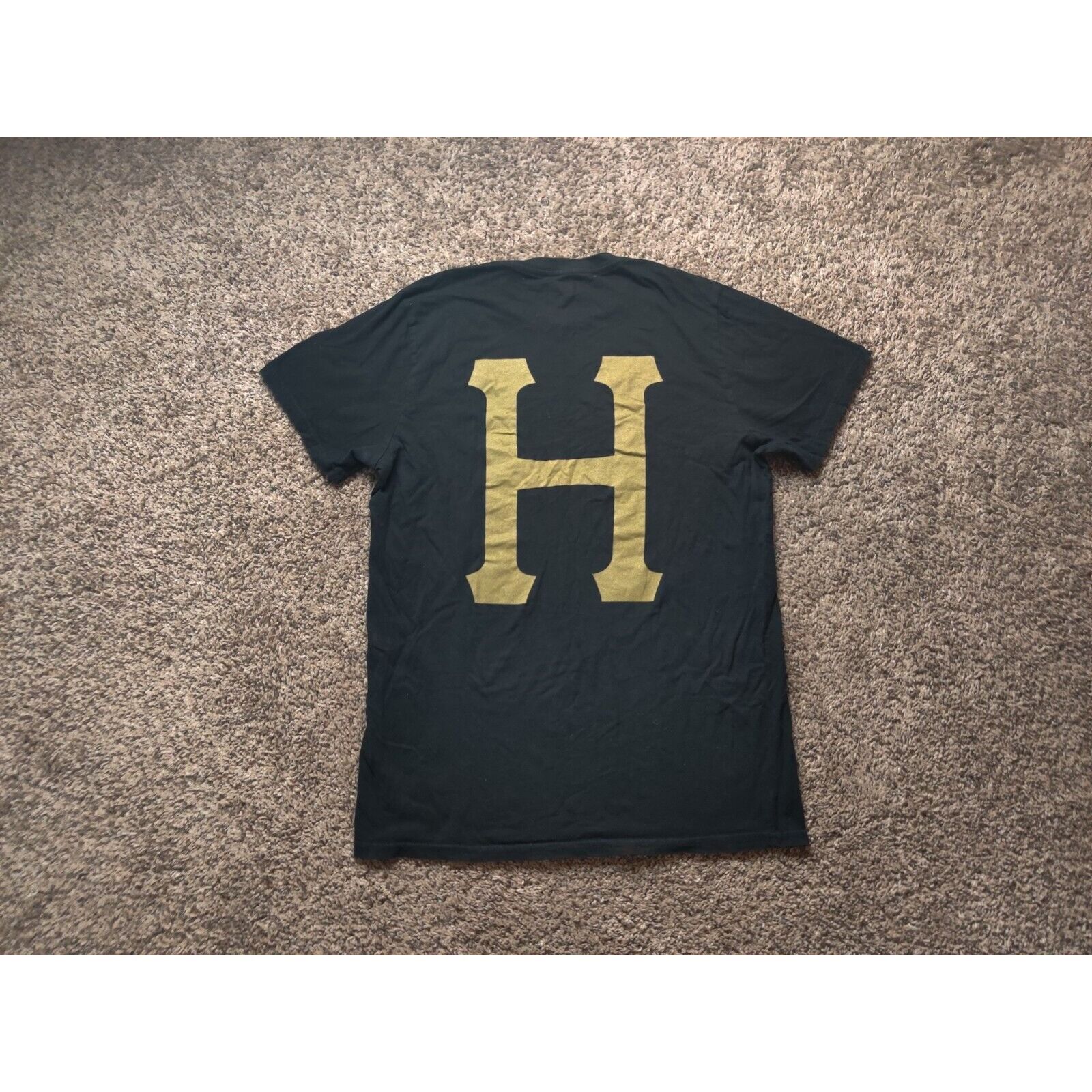 Huf HUF Shirt Adult Mens Medium Black Gold Logo Torso Pocket Size US M / EU 48-50 / 2 - 1 Thumbnail
