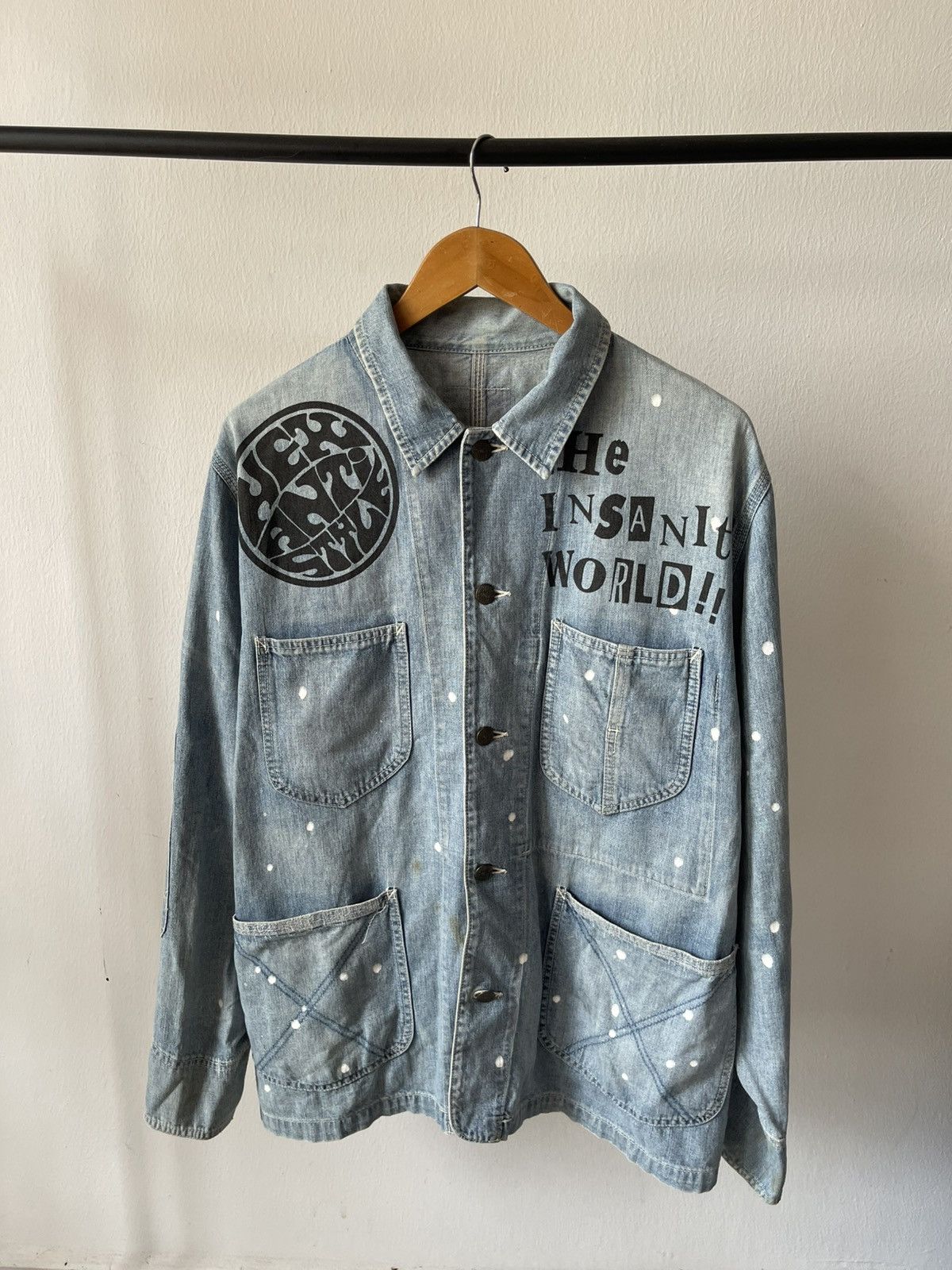 If Six Was Nine Hex antistyle Chore Distressed boro Jacket Size US L / EU 52-54 / 3 - 1 Thumbnail