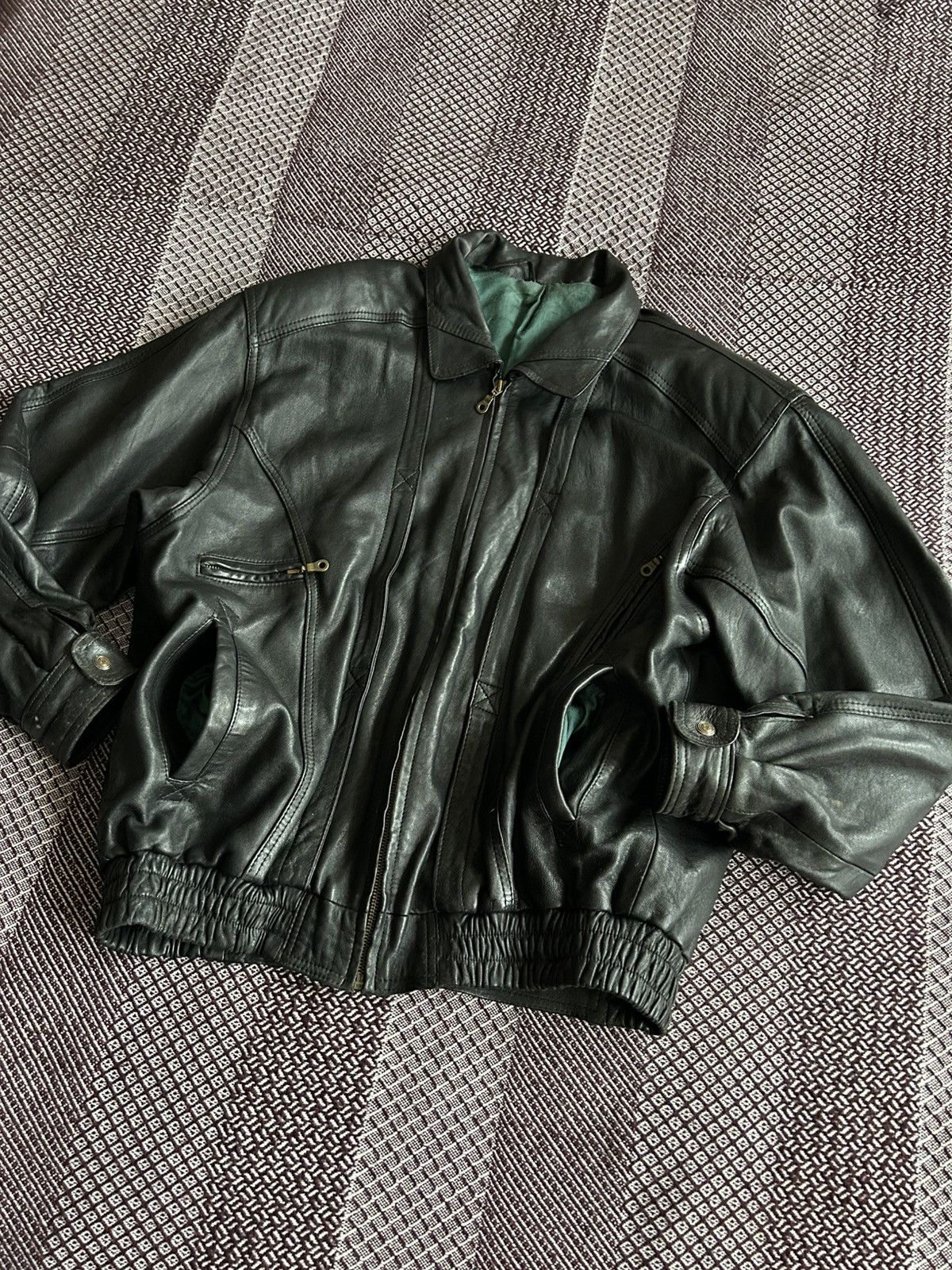 Angelo Litrico Vintage Leather Jacket Angelo Litrico Thrashed Solid Style Size US L / EU 52-54 / 3 - 7 Thumbnail