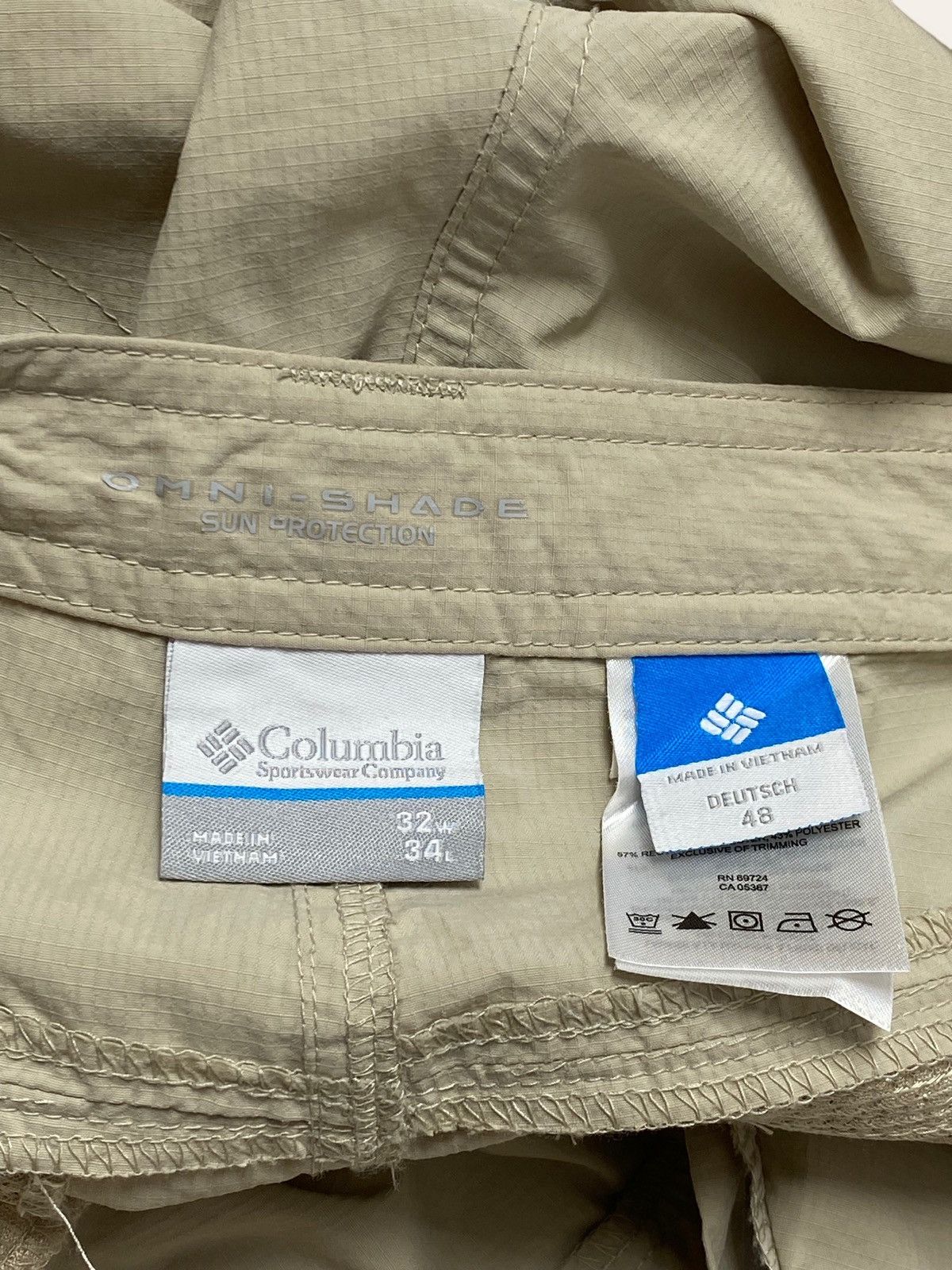 Columbia Vintage COLUMBIA Beige Pants / Shorts Quick drops Hiking Size US 33 - 9 Thumbnail