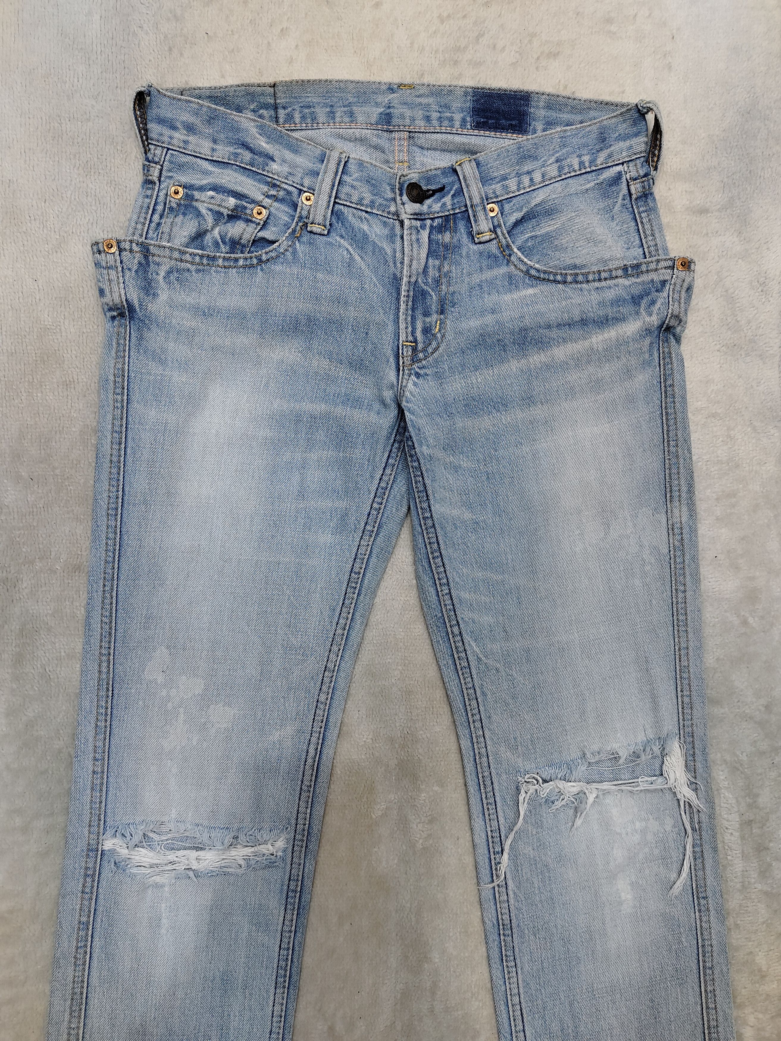 Japanese Brand SICK🇯🇵 Vtg Antgauge 🇯🇵Double Pocket Ripped Jeans Size 29" - 7 Thumbnail